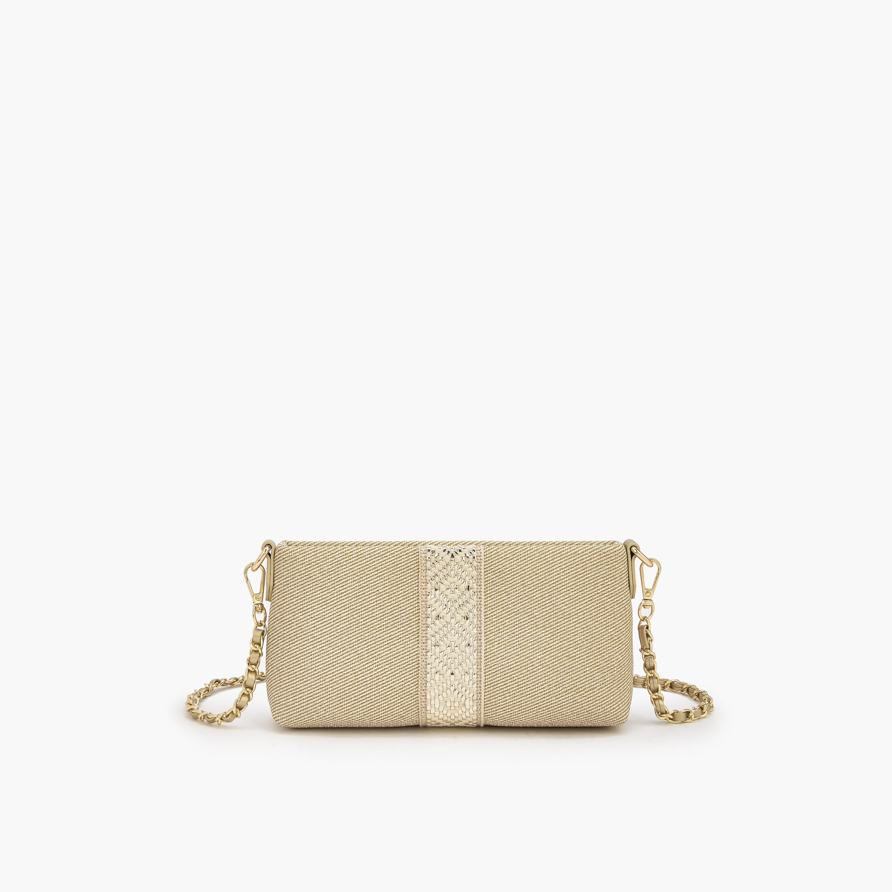 Le Confort Textured Crossbody Bag with Detachable Chain Strap-women-bagsandwallets-handbags-image-1