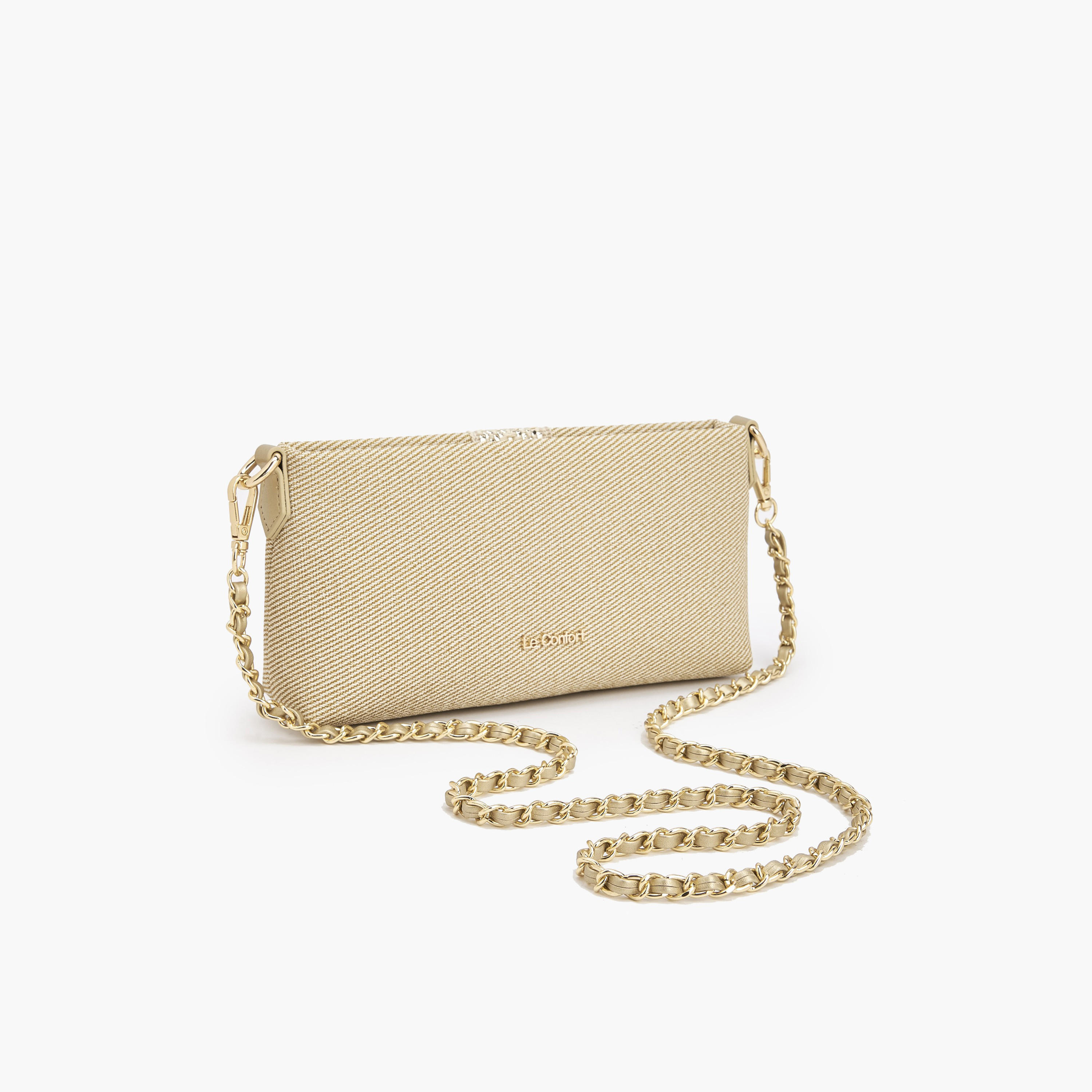 Le Confort Textured Crossbody Bag with Detachable Chain Strap-women-bagsandwallets-handbags-image-6