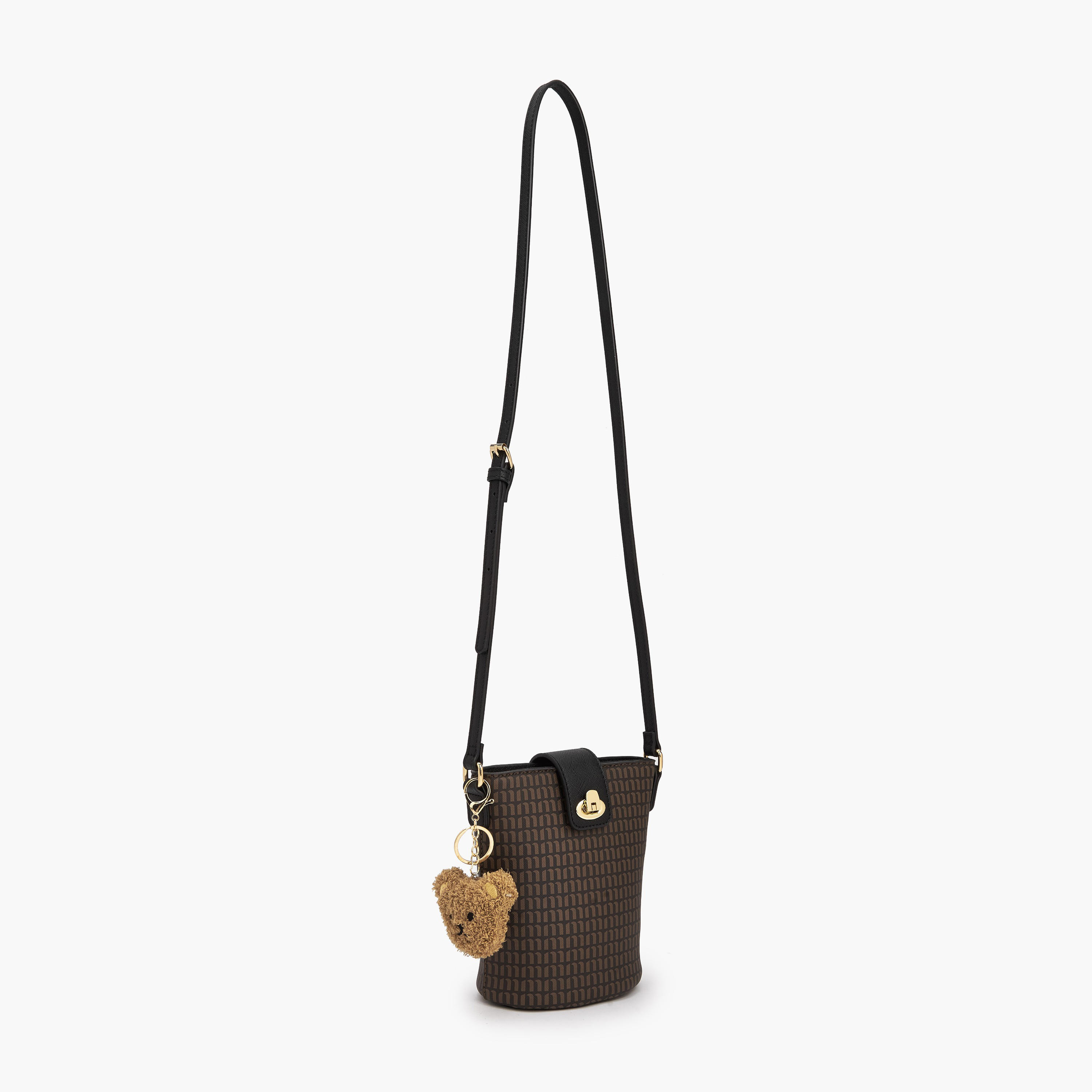 Missy Monogram Print Crossbody Bag with Flap Closure-women-bagsandwallets-handbags-image-2
