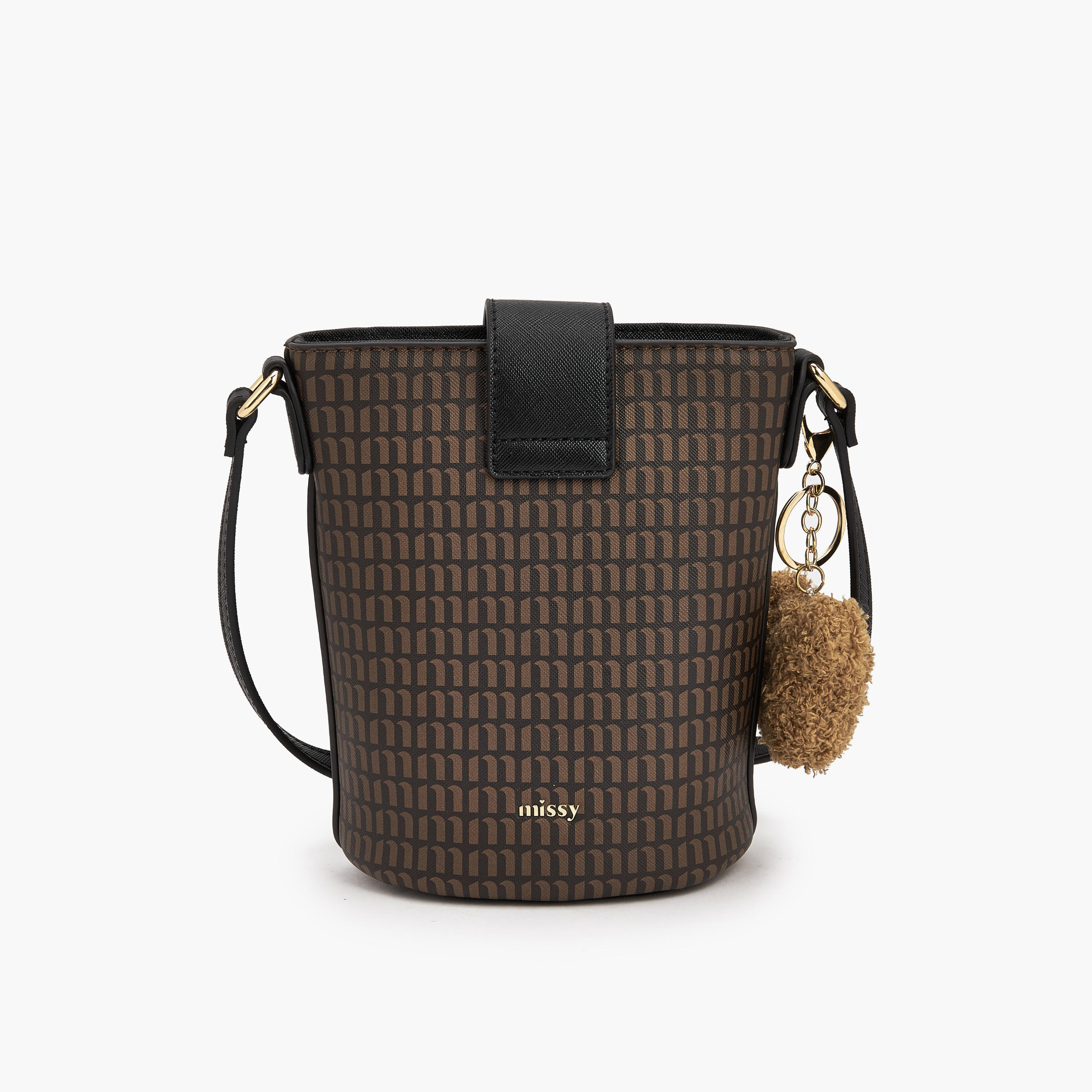 Missy Monogram Print Crossbody Bag with Flap Closure-women-bagsandwallets-handbags-image-6