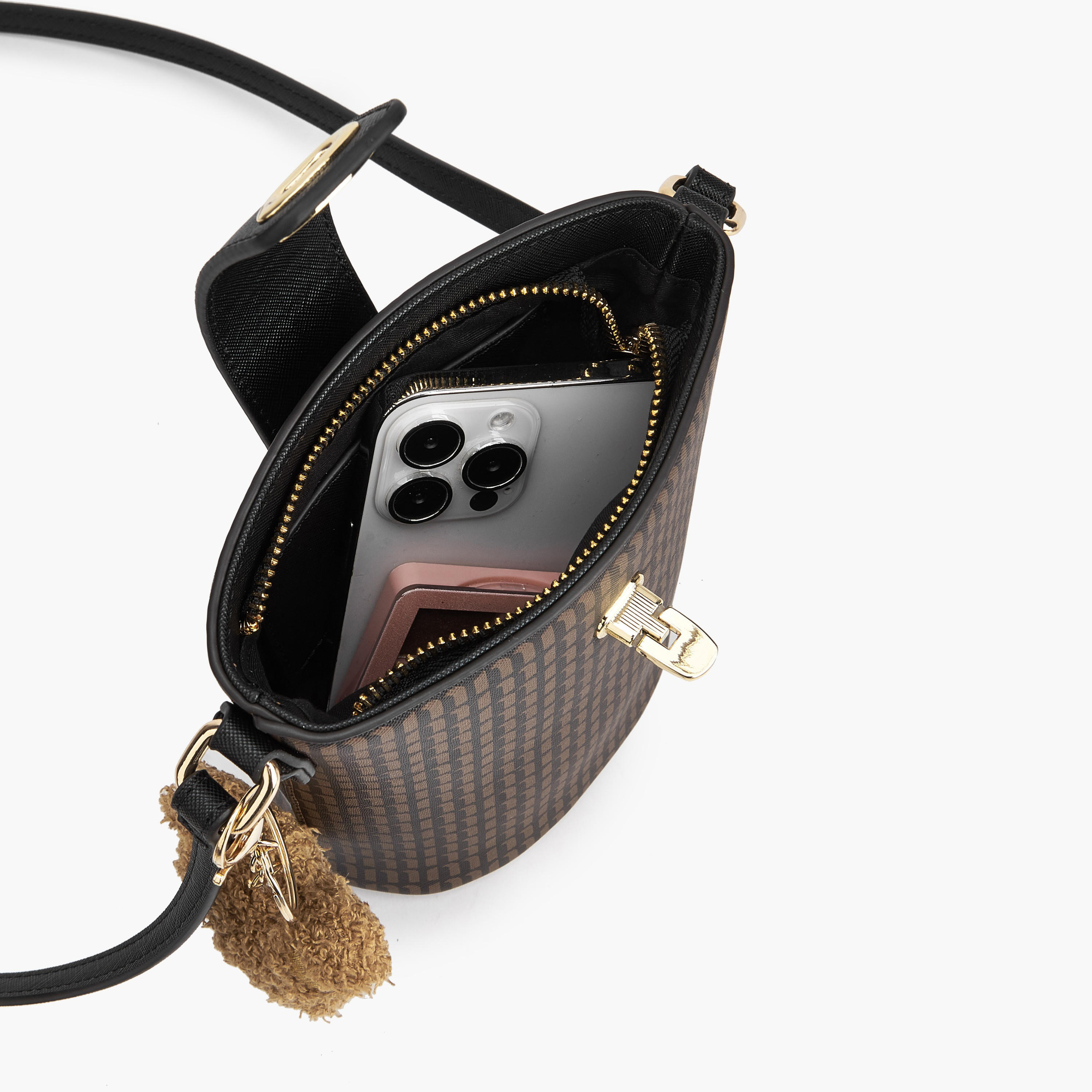Missy Monogram Print Crossbody Bag with Flap Closure-women-bagsandwallets-handbags-image-7