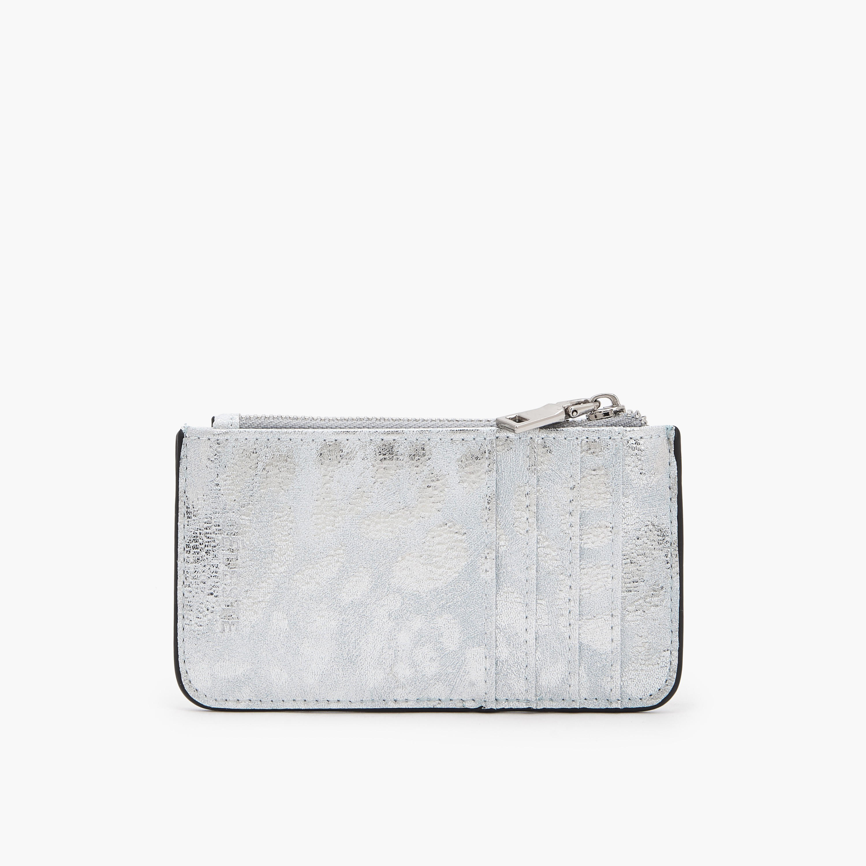 Celeste Metallic Print Card Holder with Zip Closure-women-bagsandwallets-wallets-image-4