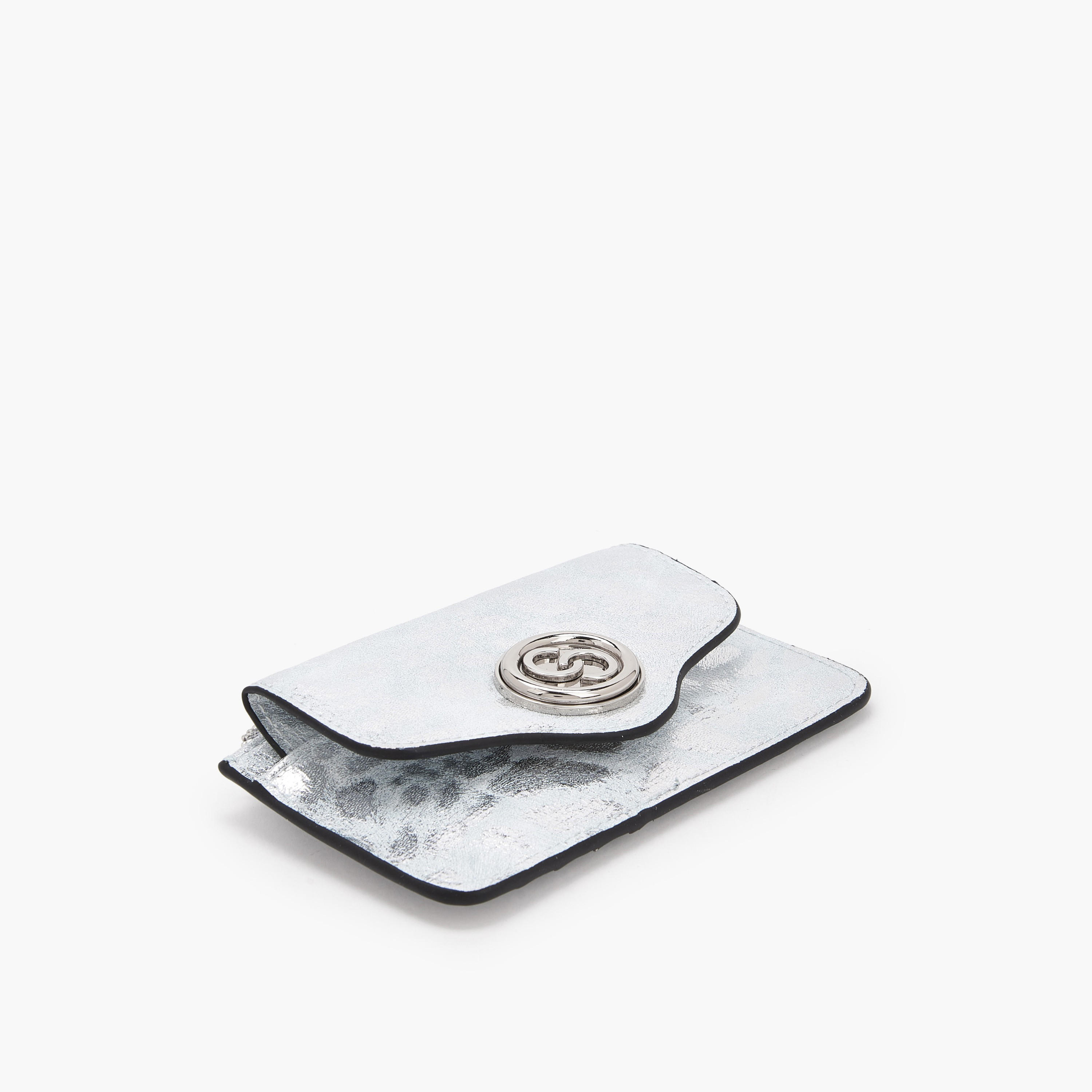 Celeste Metallic Print Card Holder with Zip Closure-women-bagsandwallets-wallets-image-5