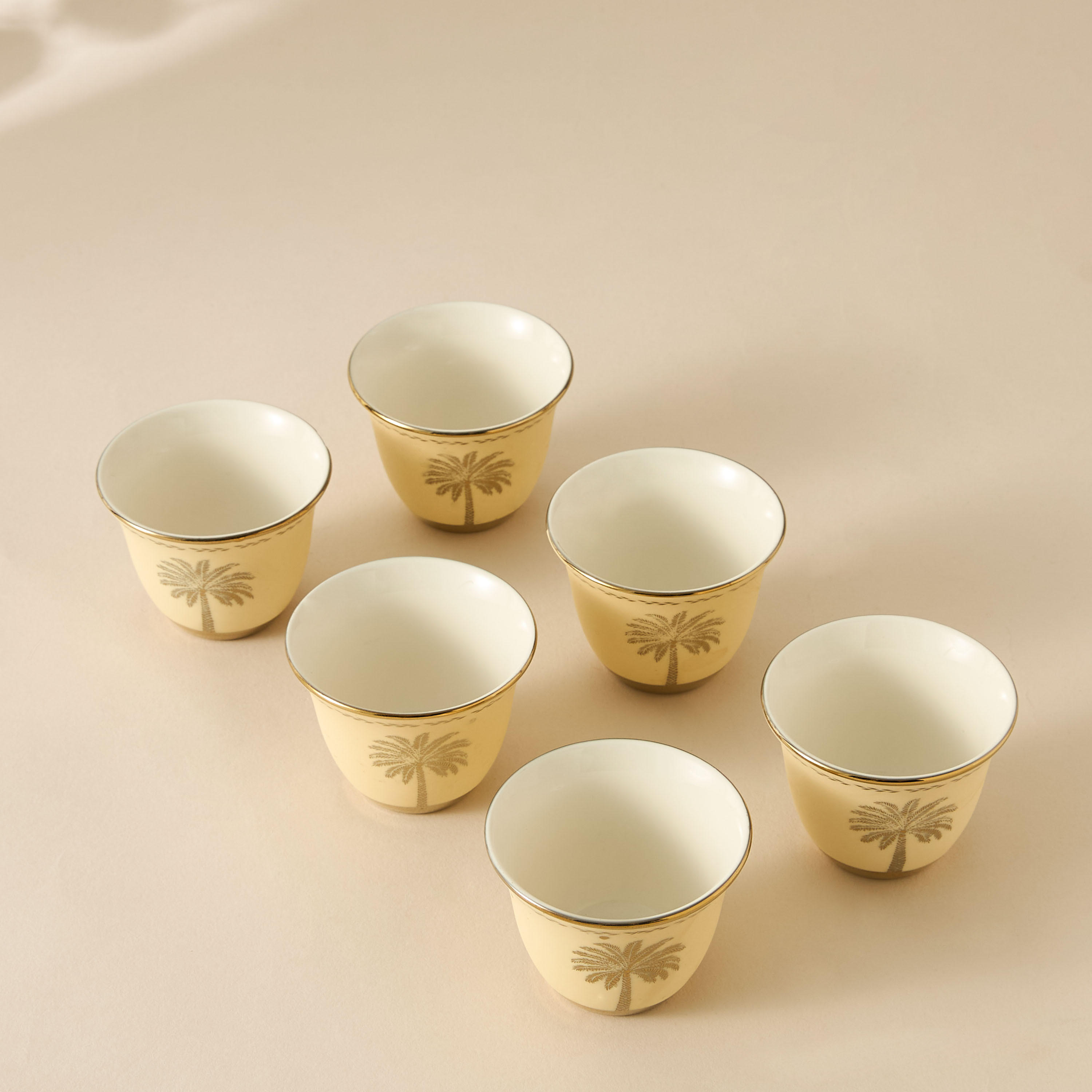 طقم فناجين قهوة خزف صيني 6 قطع بطبعات - 80 مل-household-dining-teaandcoffee-teaandcoffeesets-image-2