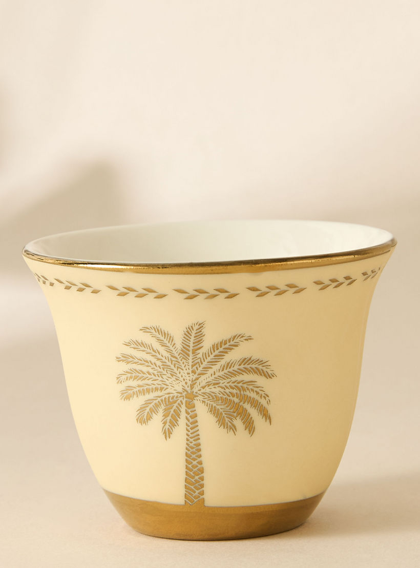 Palm Tree Print 6-Piece Bone China Kahwa Cup Set - 80 ml-household-dining-teaandcoffee-teaandcoffeesets-image-3
