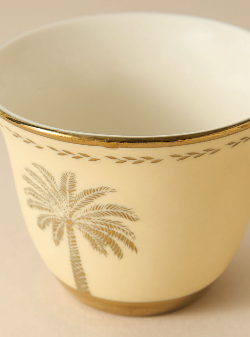 Palm Tree Print 6-Piece Bone China Kahwa Cup Set - 80 ml-household-dining-teaandcoffee-teaandcoffeesets-image-4