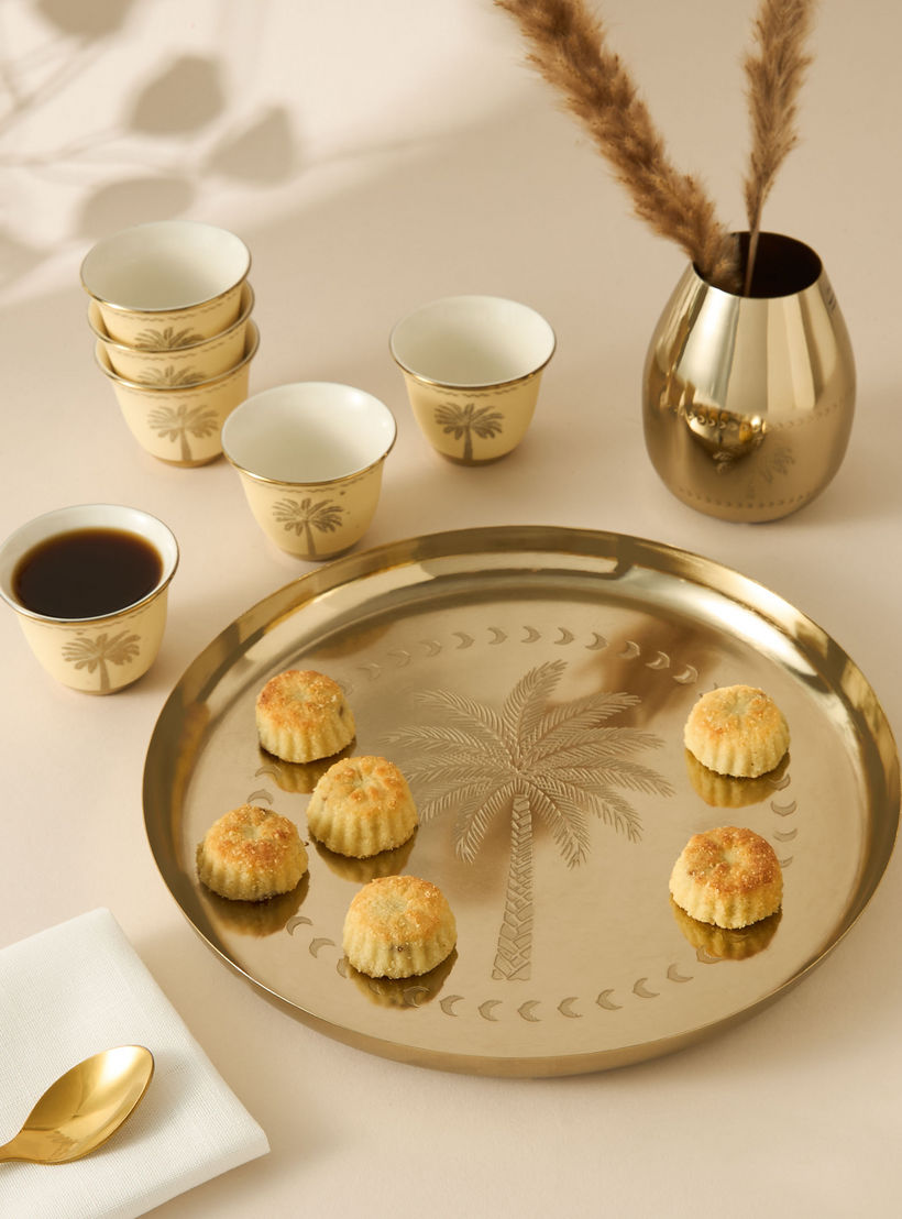 Palm Tree Print 6-Piece Bone China Kahwa Cup Set - 80 ml-household-dining-teaandcoffee-teaandcoffeesets-image-6