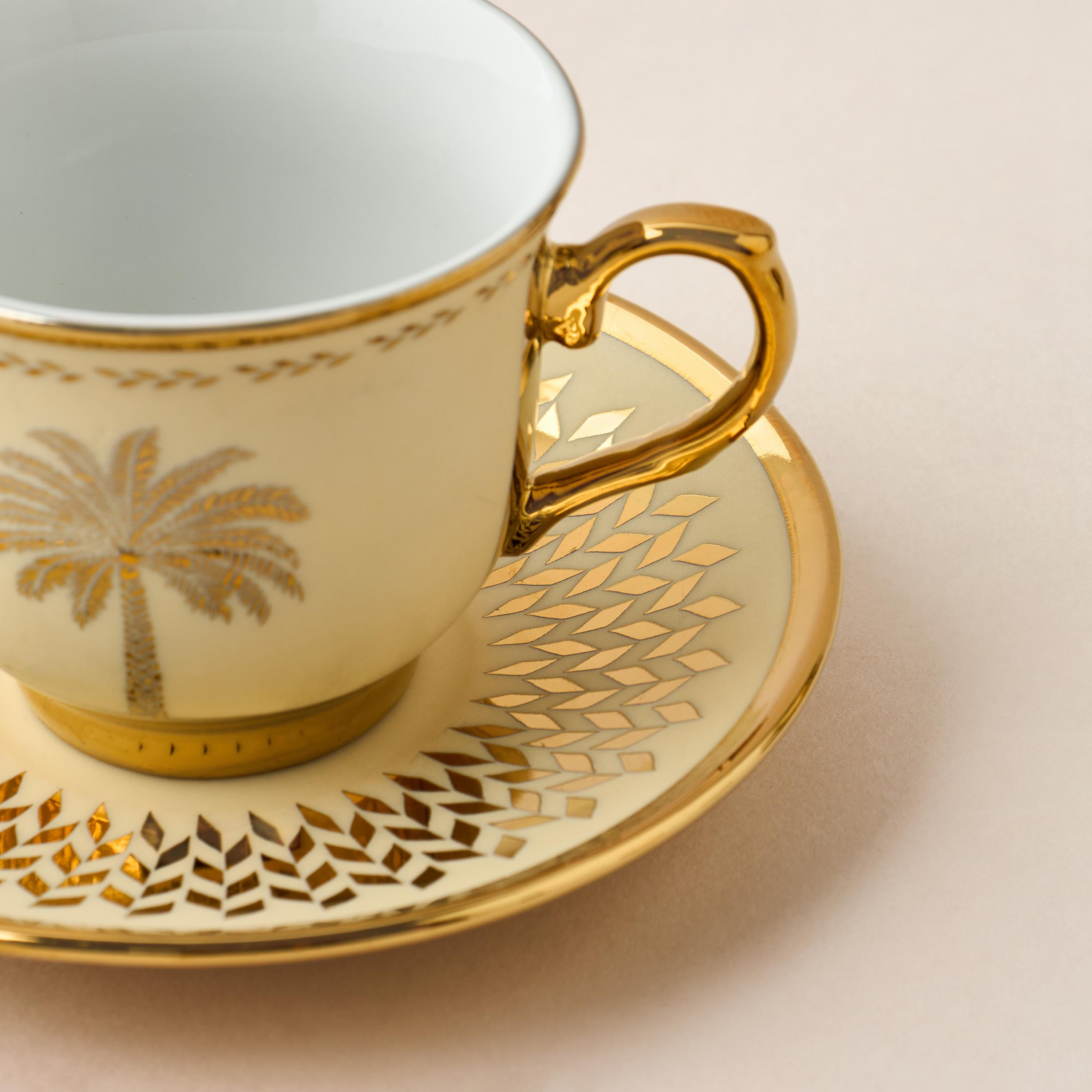 Palm Tree Print 12-Piece Porcelain Cup and Saucer Set - 90 ml-household-dining-teaandcoffee-teaandcoffeesets-image-3