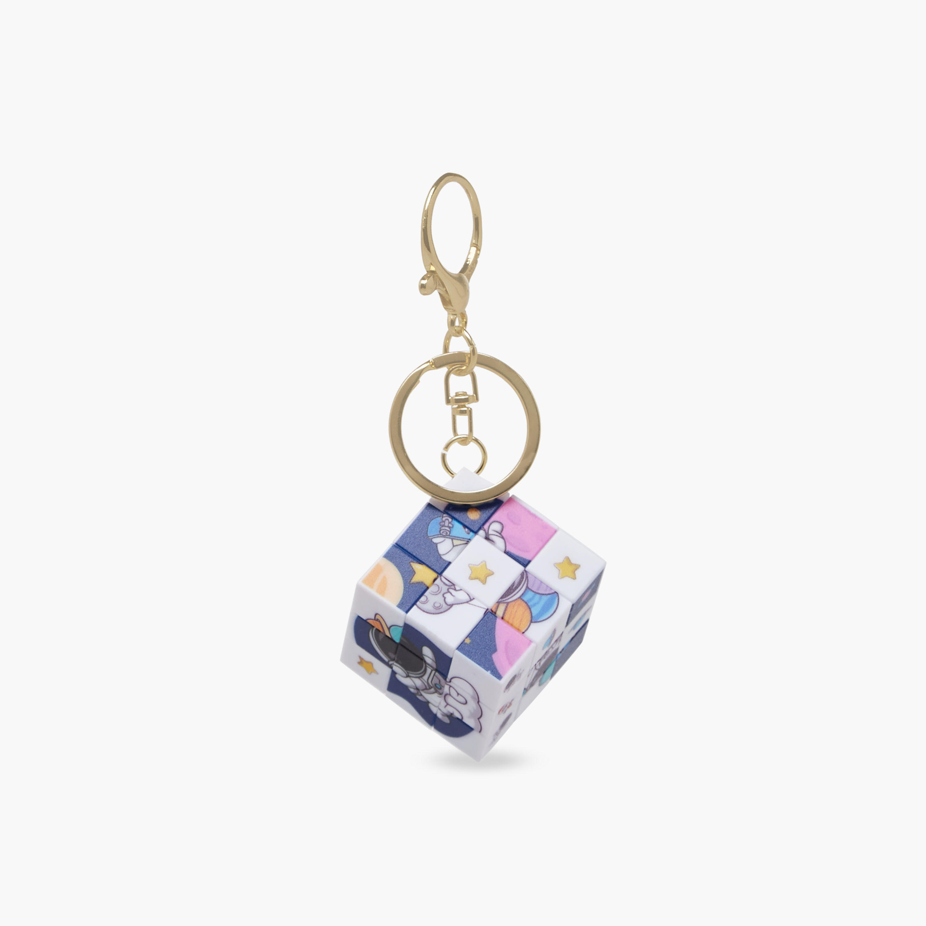 Keyring with Mini Rubik's Cube-girls-accessories-keyringsandbagcharms-image-1