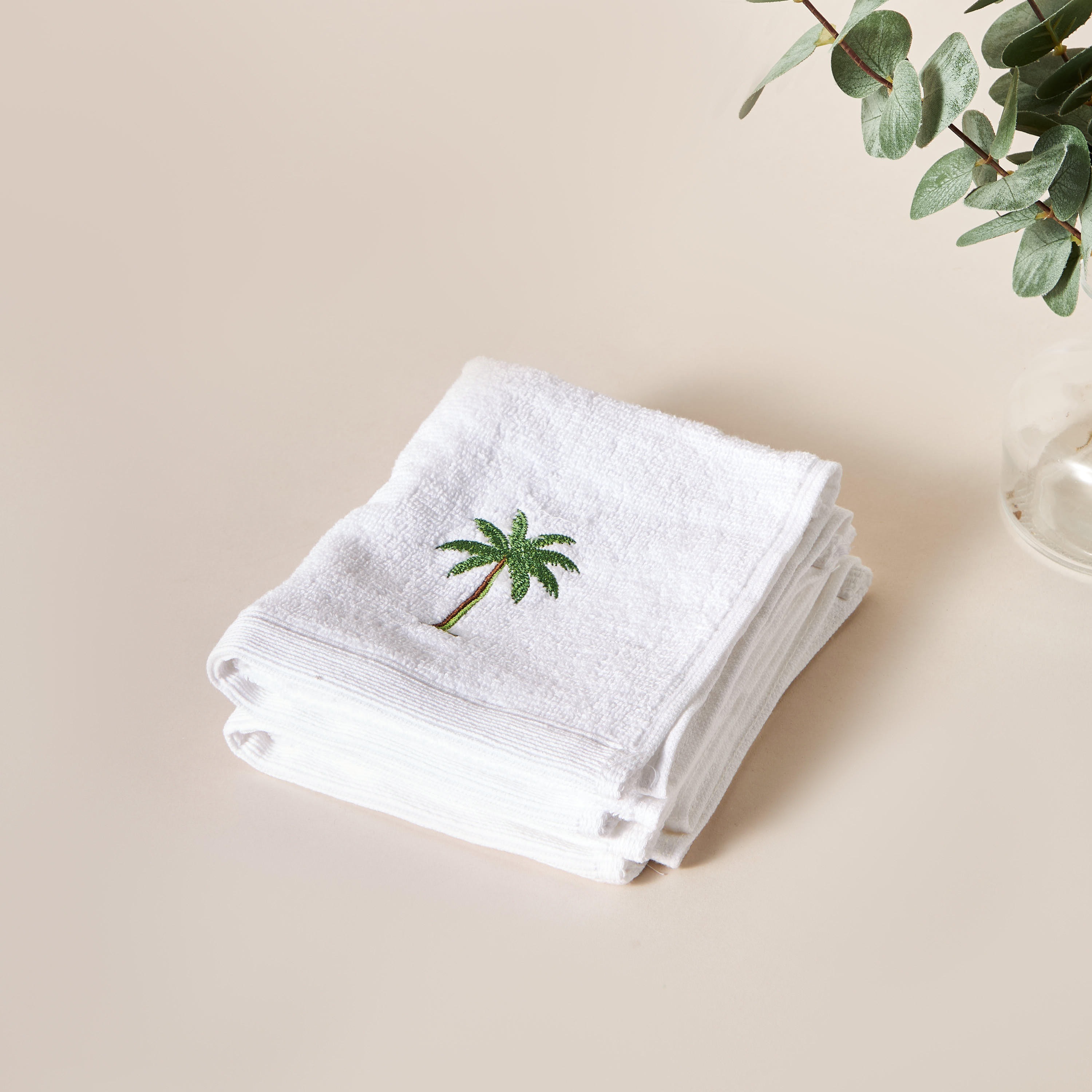 Palm Terry 2-Piece Guest Towel Set - 50x30 cms-household-bathandlaundry-bathlinen-towels-image-1
