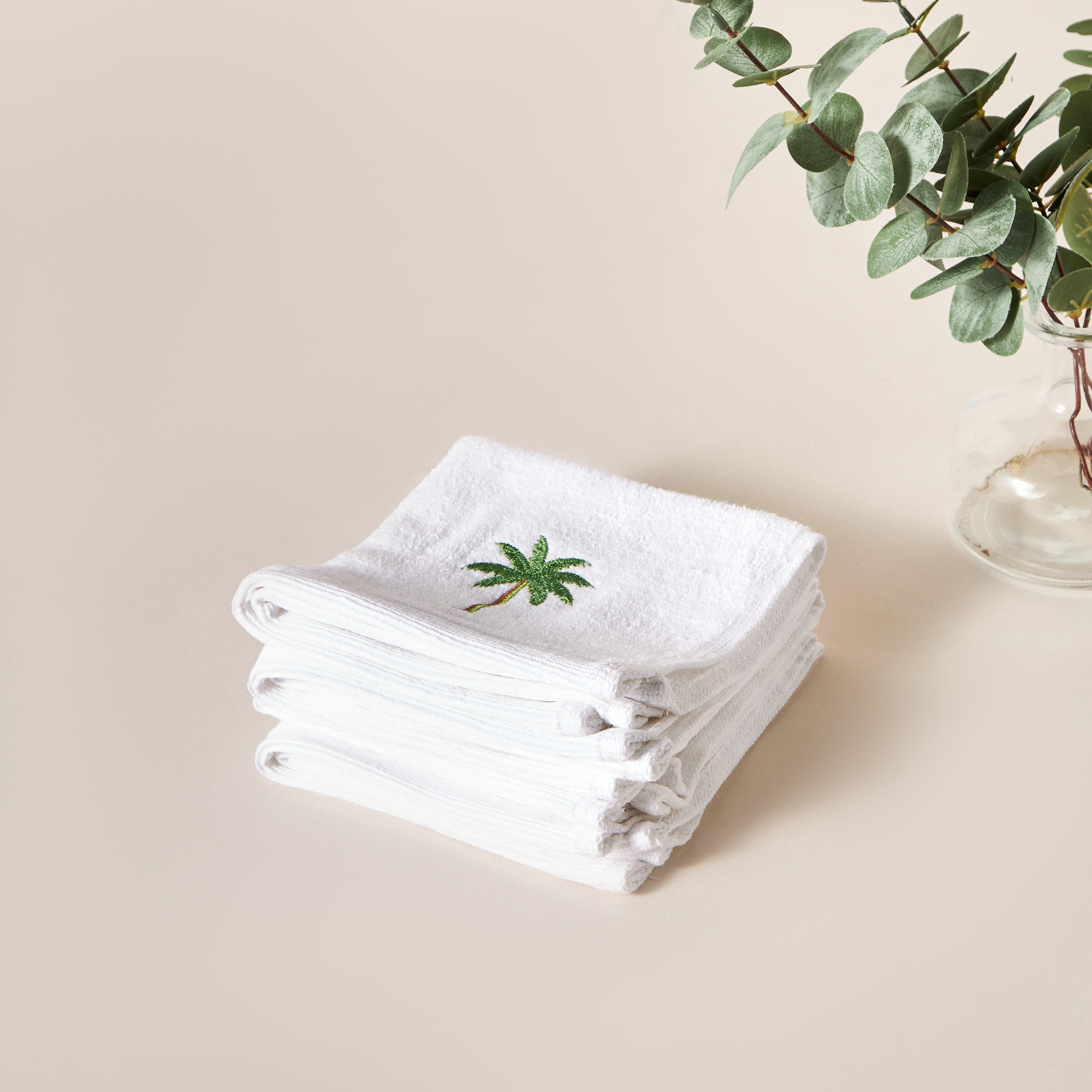 Palm Terry 4-Piece Wash Towel Set - 30x30 cms-household-bathandlaundry-bathlinen-towels-image-1