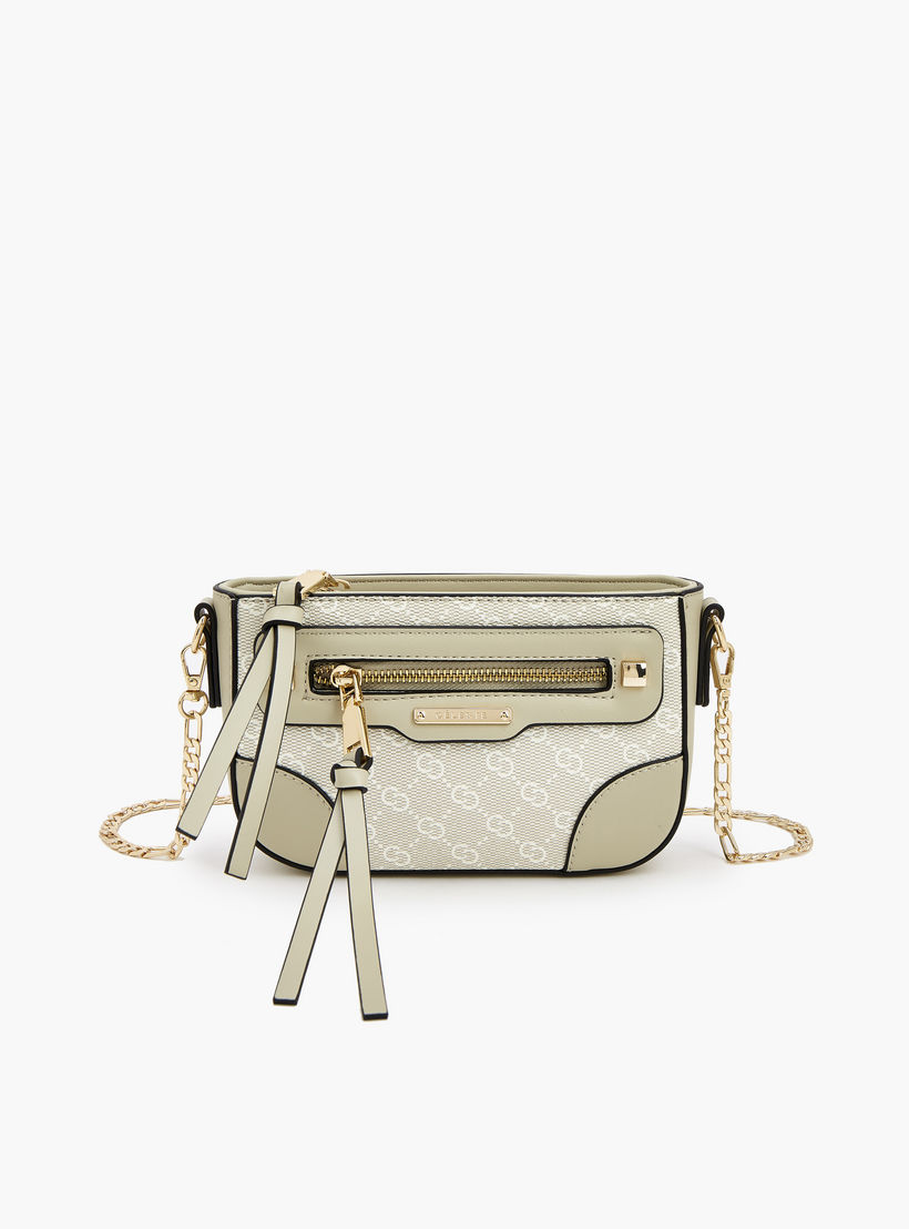 Celeste Monogram Print Crossbody Bag with Chain Strap-women-bagsandwallets-handbags-image-1