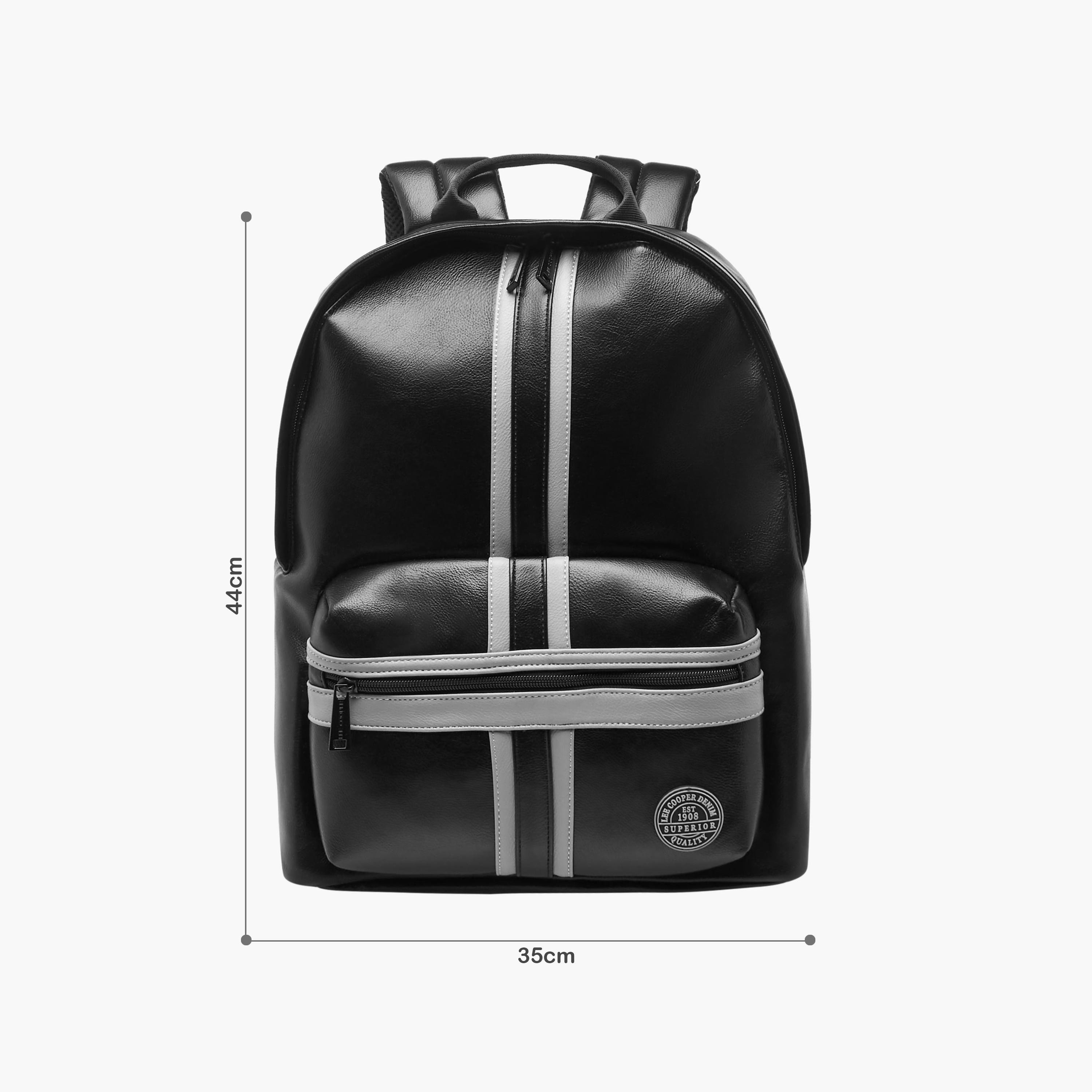 Lee Cooper Panelled Backpack with Adjustable Shoulder Straps-men-bags-image-2