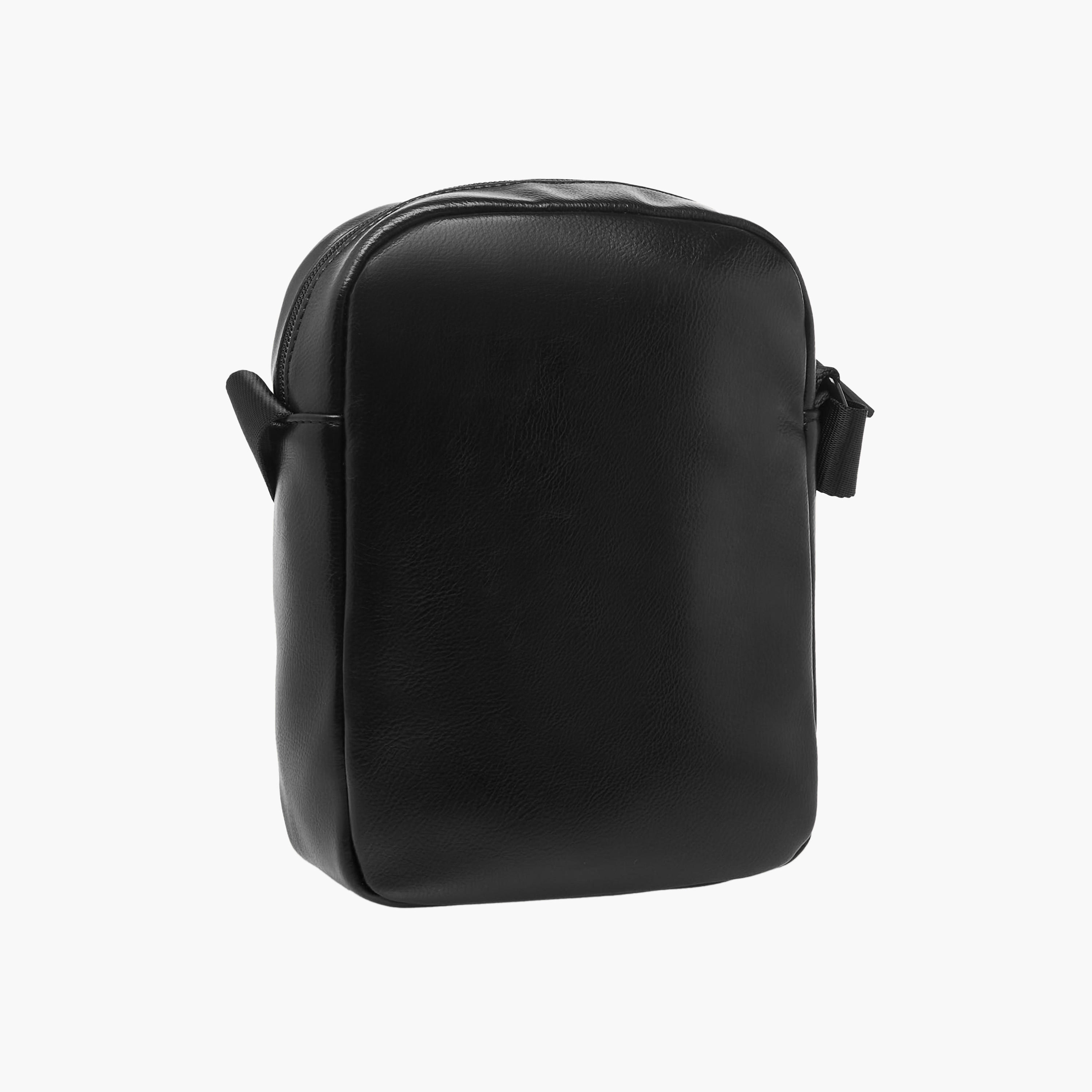 Lee Cooper Panelled Crossbody Bag with Zip Closure-men-bags-image-4