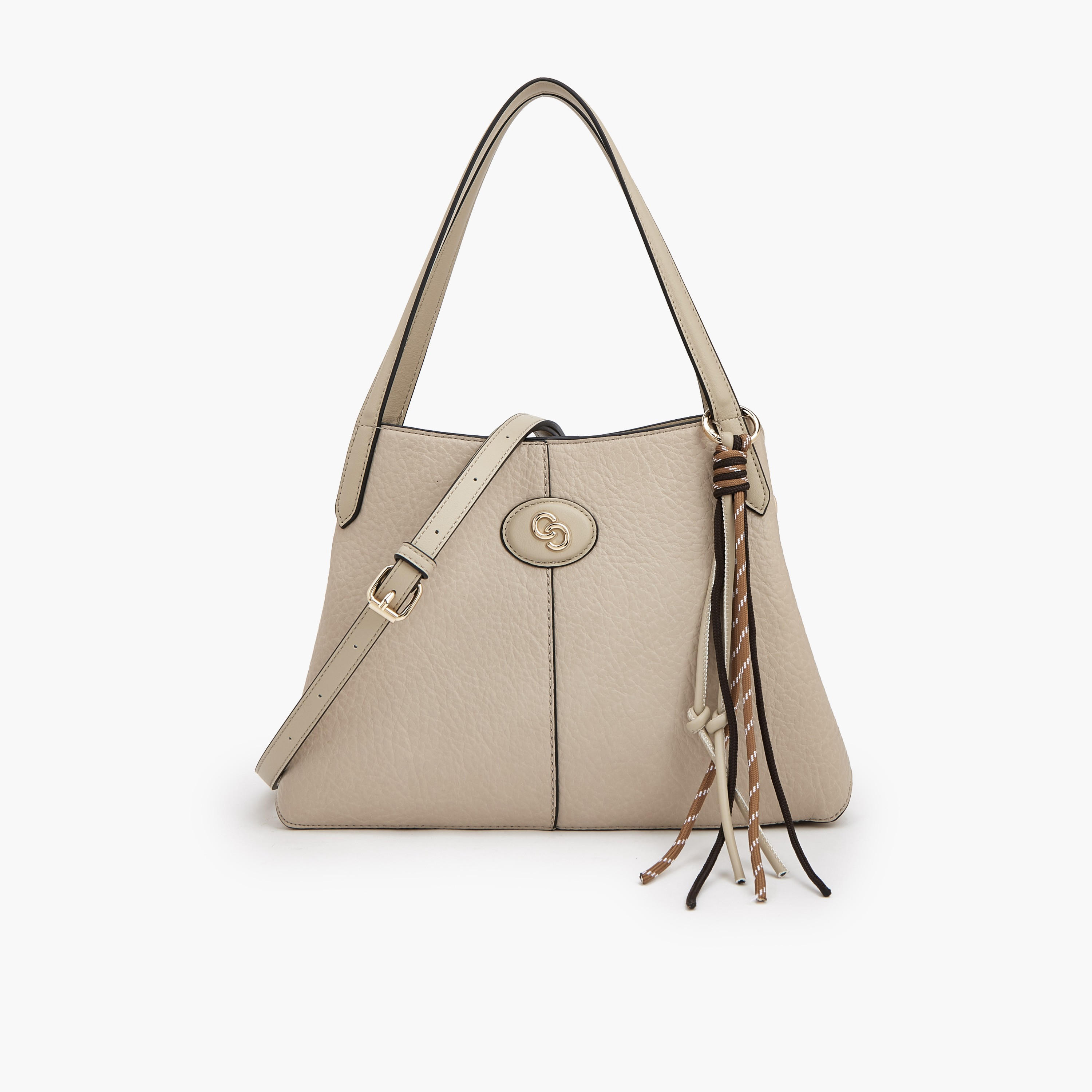 Celeste Textured Shoulder Bag with Detachable Strap-women-bagsandwallets-handbags-image-1