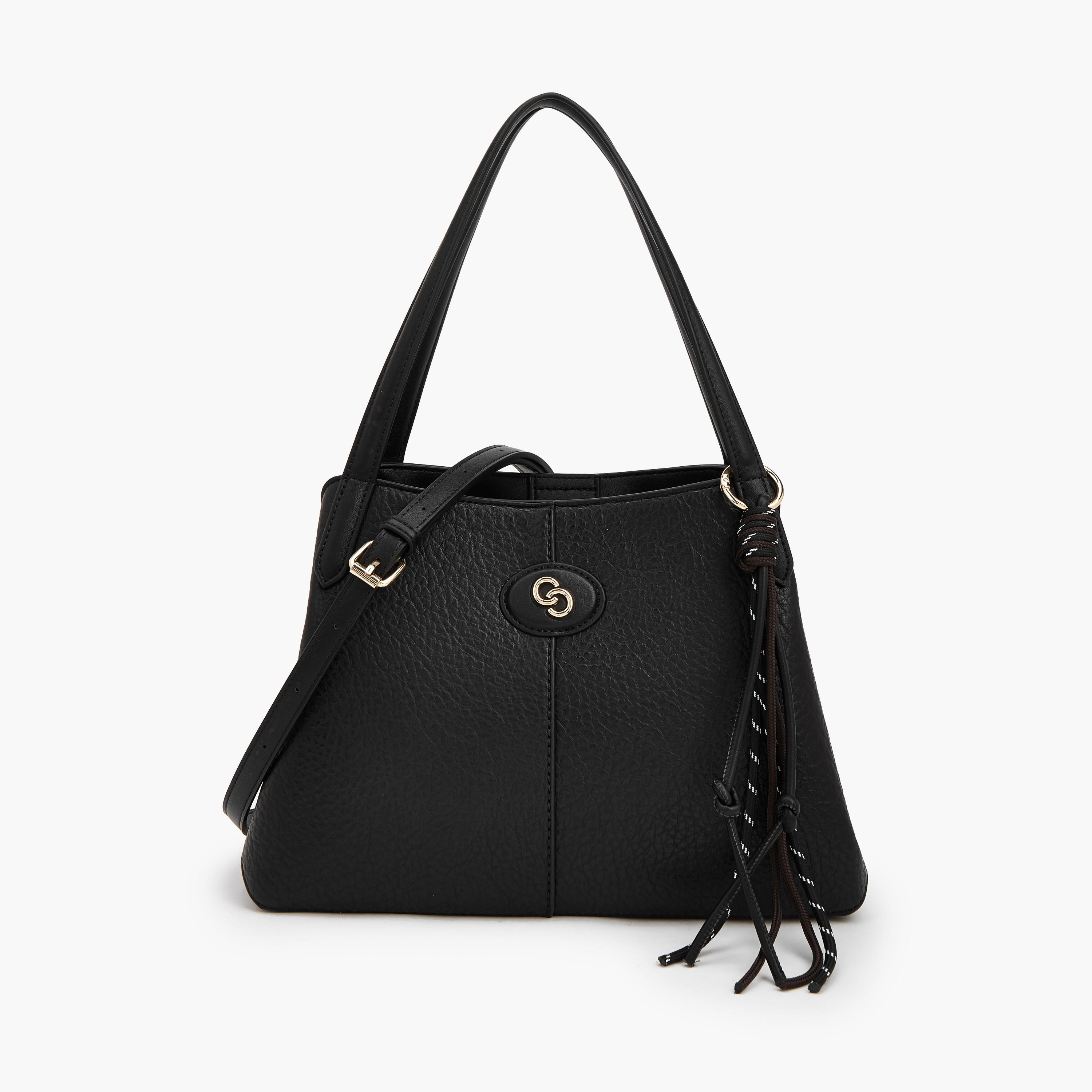 Celeste Textured Shoulder Bag with Detachable Strap-women-bagsandwallets-handbags-image-1