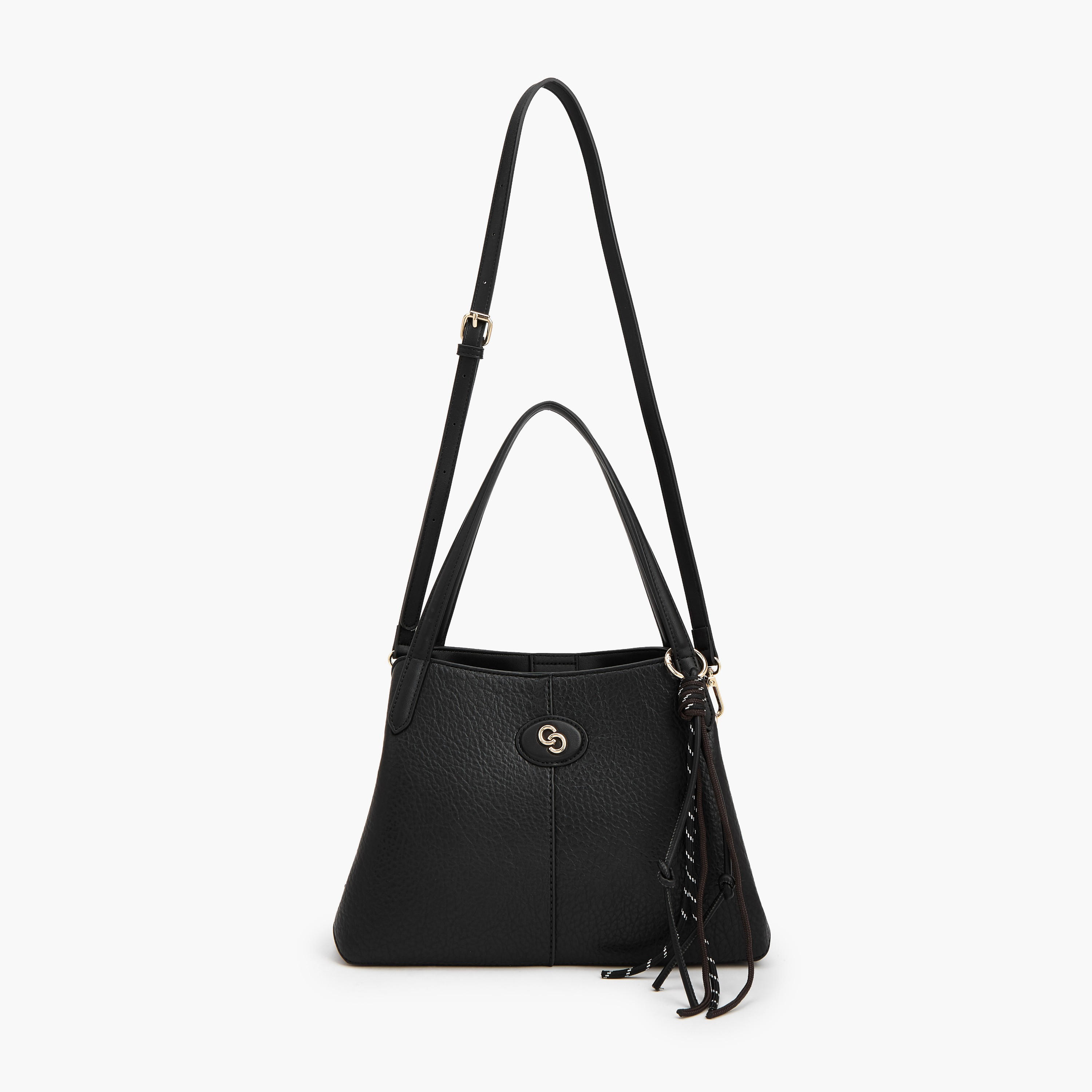 Celeste Textured Shoulder Bag with Detachable Strap-women-bagsandwallets-handbags-image-3