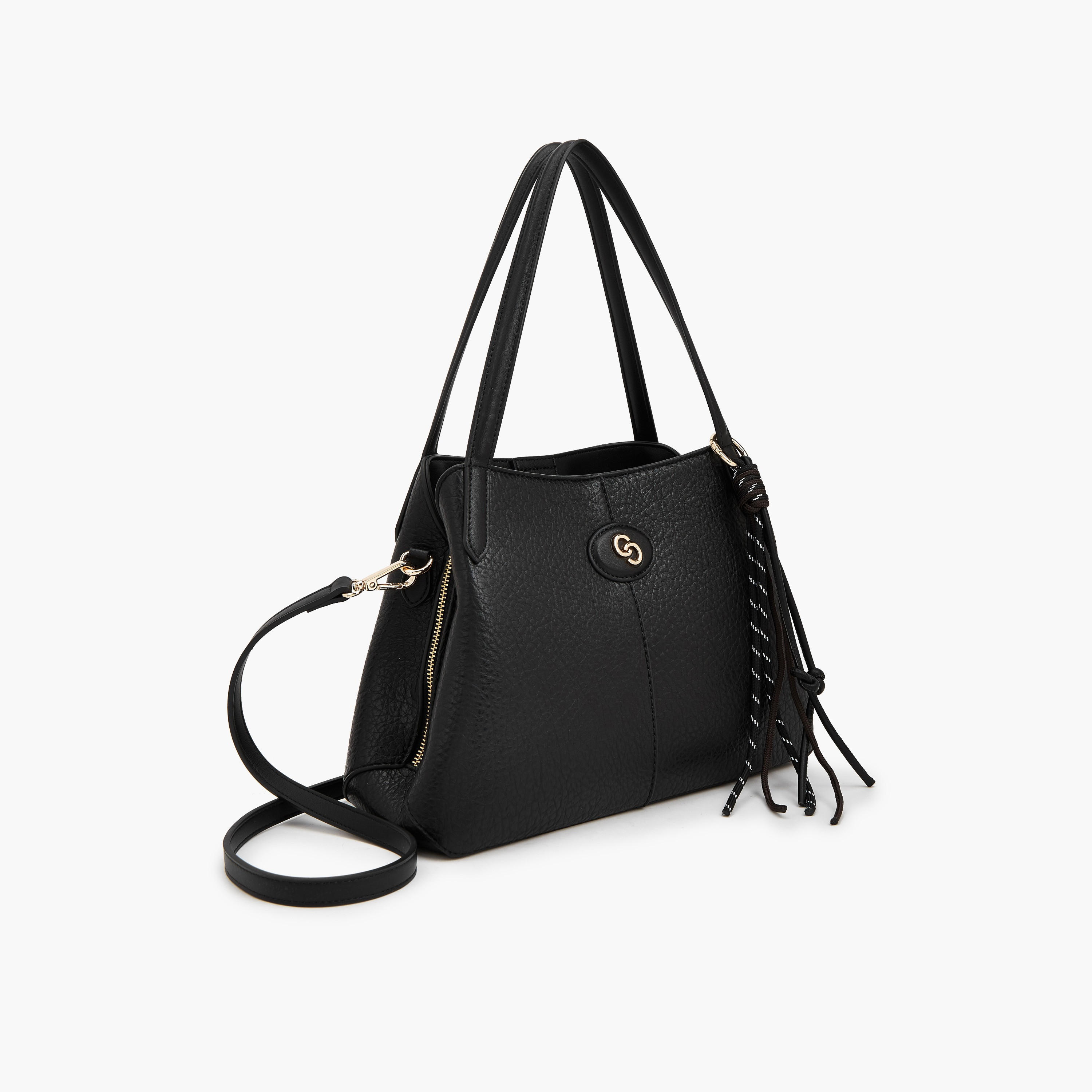 Celeste Textured Shoulder Bag with Detachable Strap-women-bagsandwallets-handbags-image-4