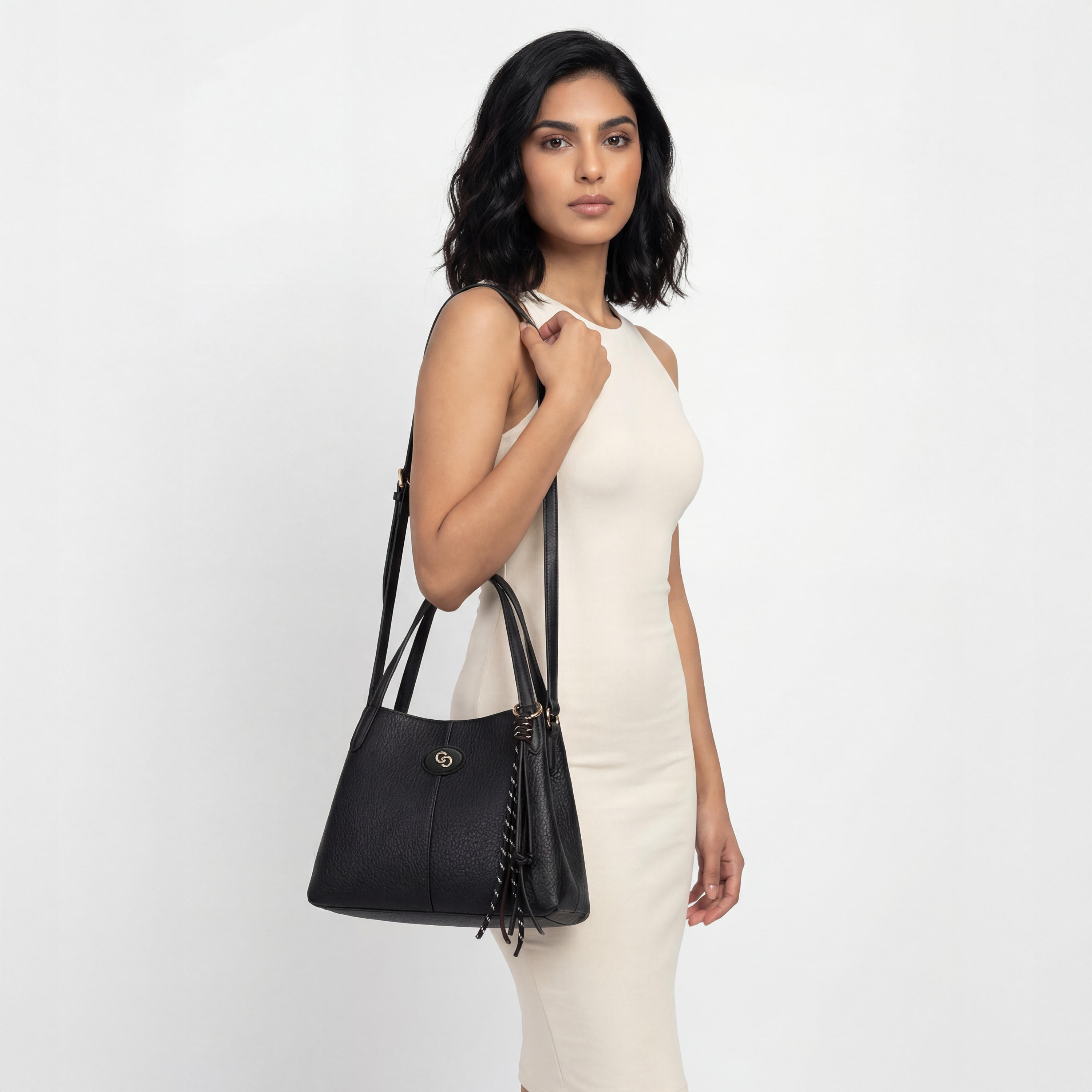Celeste Textured Shoulder Bag with Detachable Strap-women-bagsandwallets-handbags-image-2