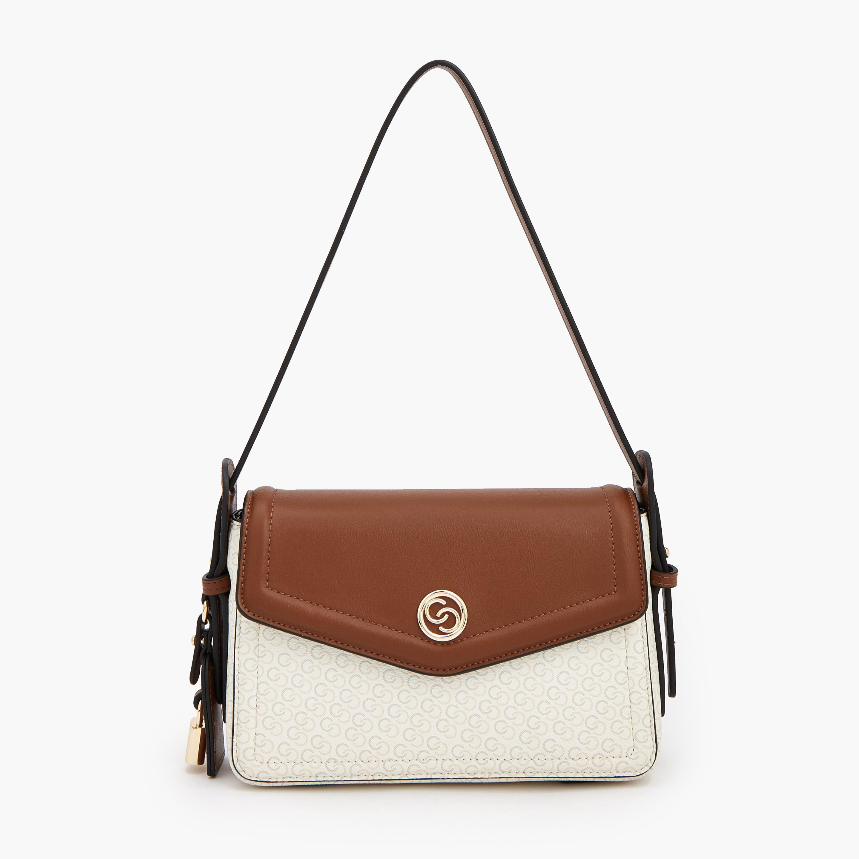Celeste Monogram Print Crossbody Bag with Adjustable Strap-women-bagsandwallets-handbags-image-1