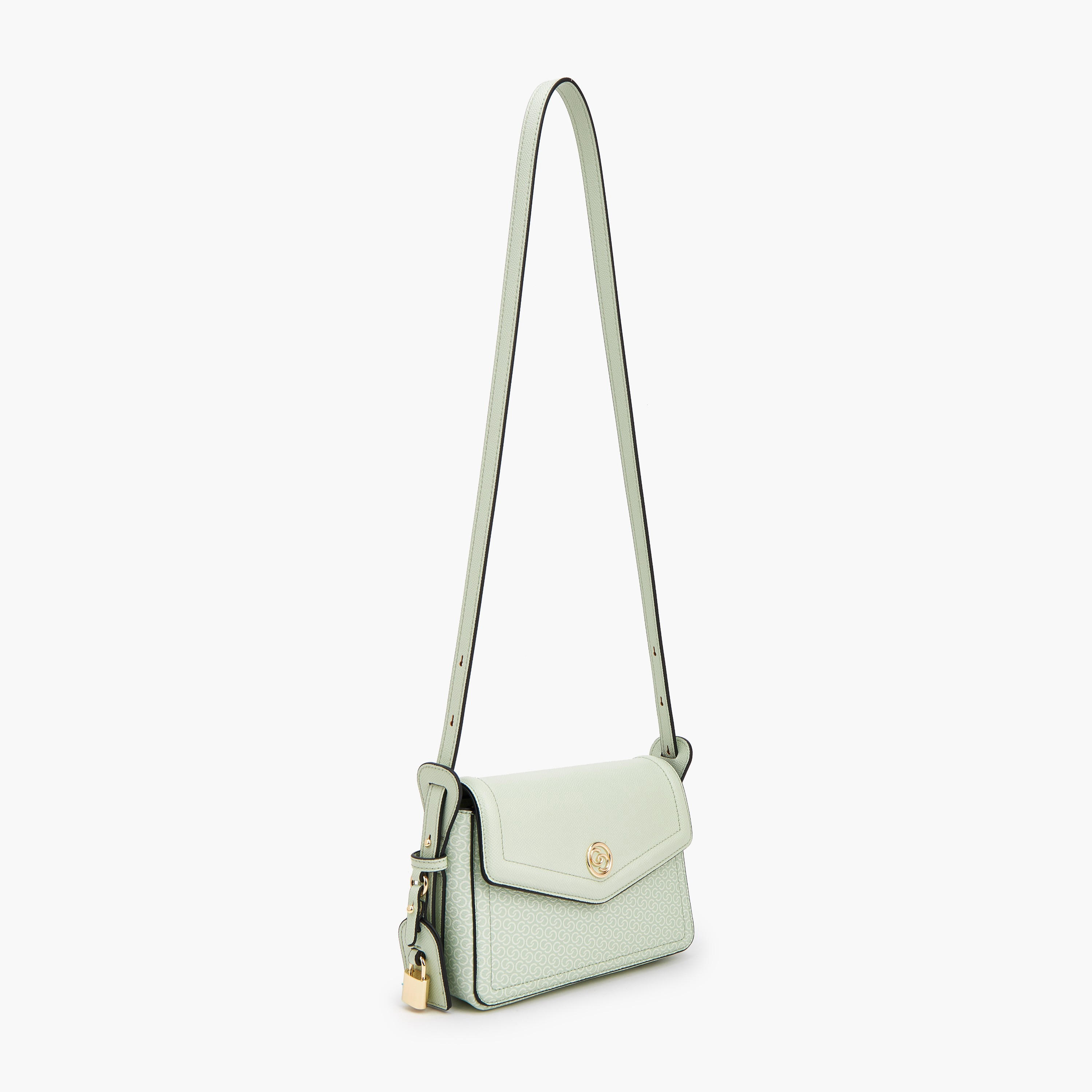 شنطة كروس بودي بطبعات مونوجرام بحزام قابل للتعديل من سيليست-women-bagsandwallets-handbags-image-3