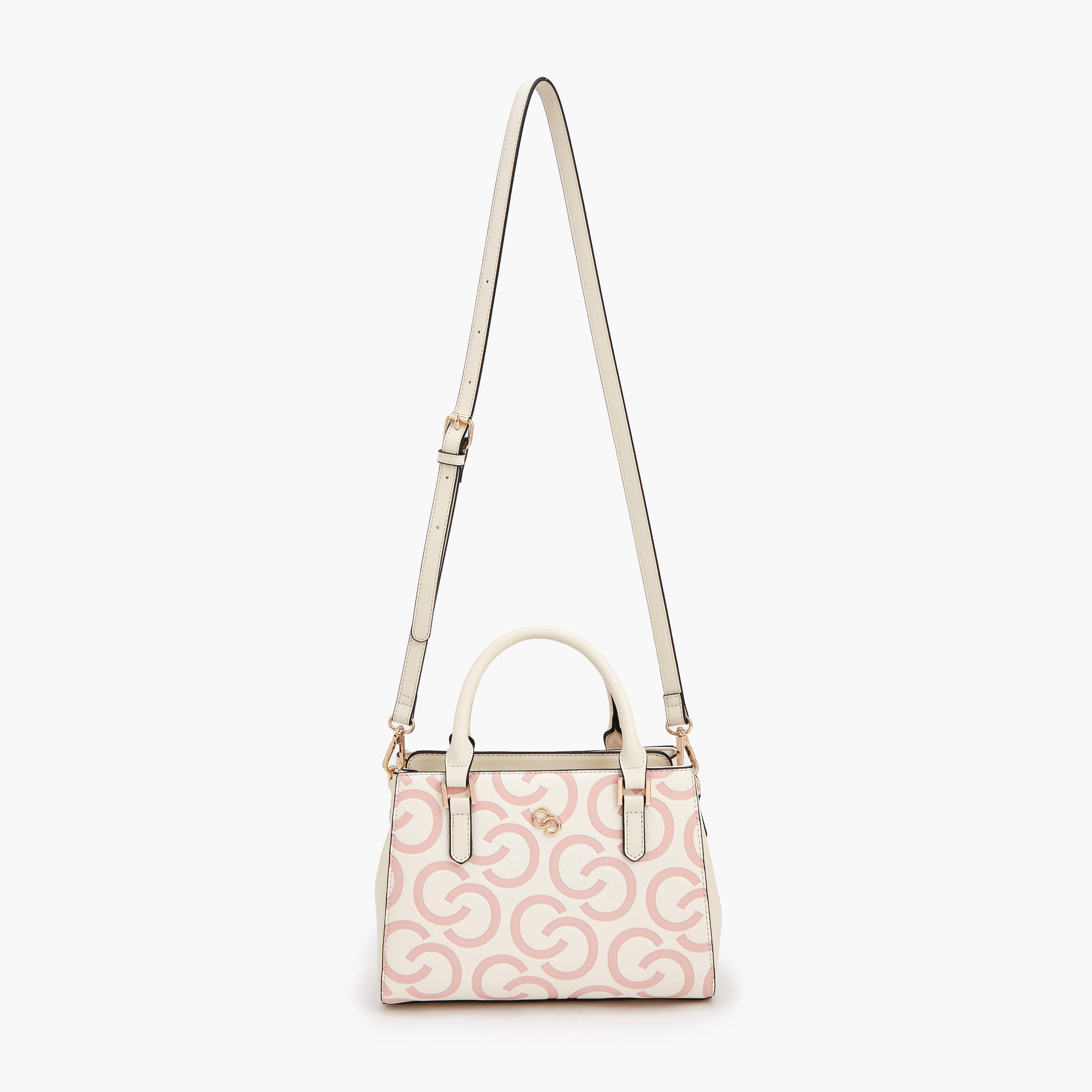 شنطة توتي بنقوش مونوجرام بارزة بحزام قابل للتعديل من سيليست-women-bagsandwallets-handbags-image-2