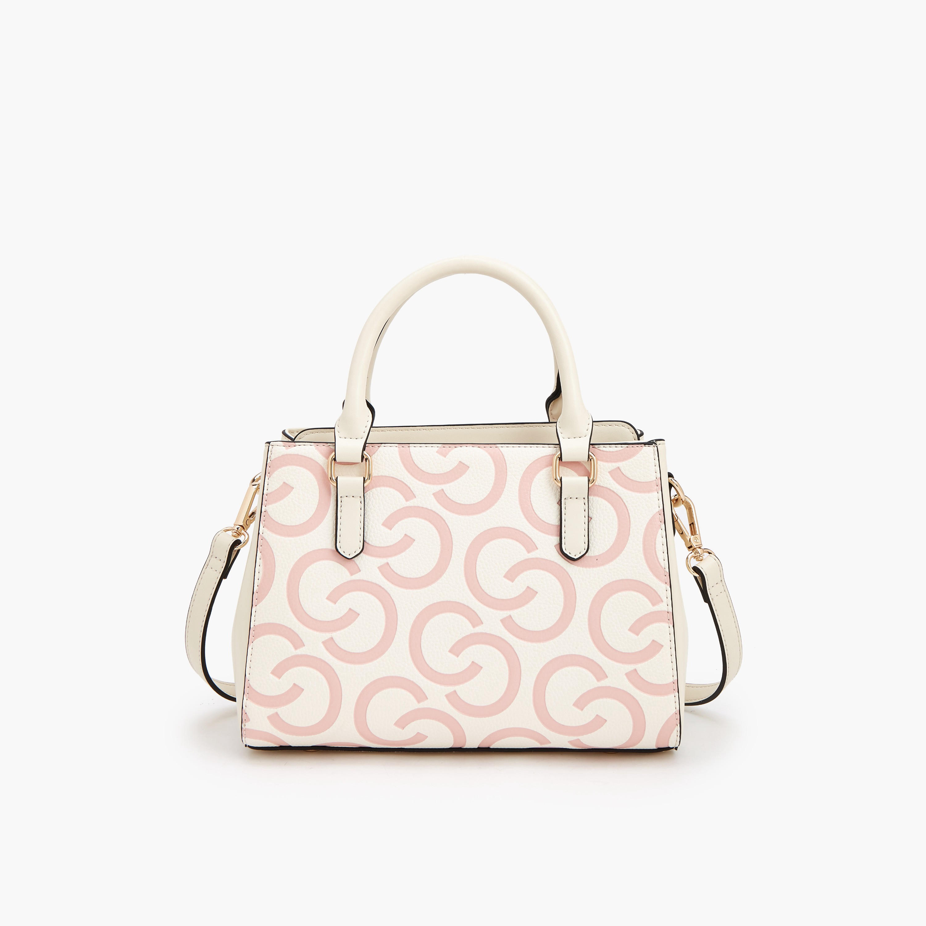 شنطة توتي بنقوش مونوجرام بارزة بحزام قابل للتعديل من سيليست-women-bagsandwallets-handbags-image-5