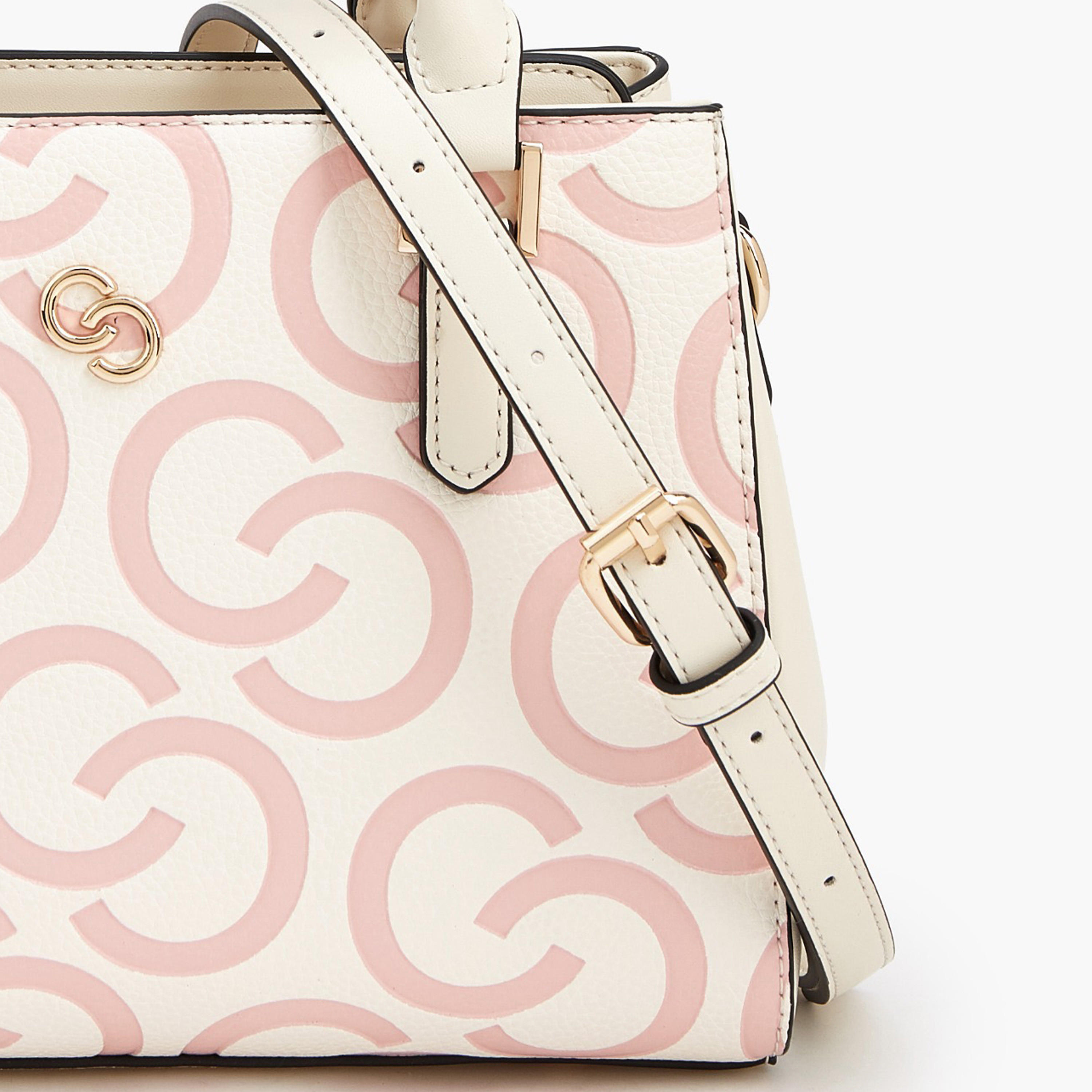 شنطة توتي بنقوش مونوجرام بارزة بحزام قابل للتعديل من سيليست-women-bagsandwallets-handbags-image-8
