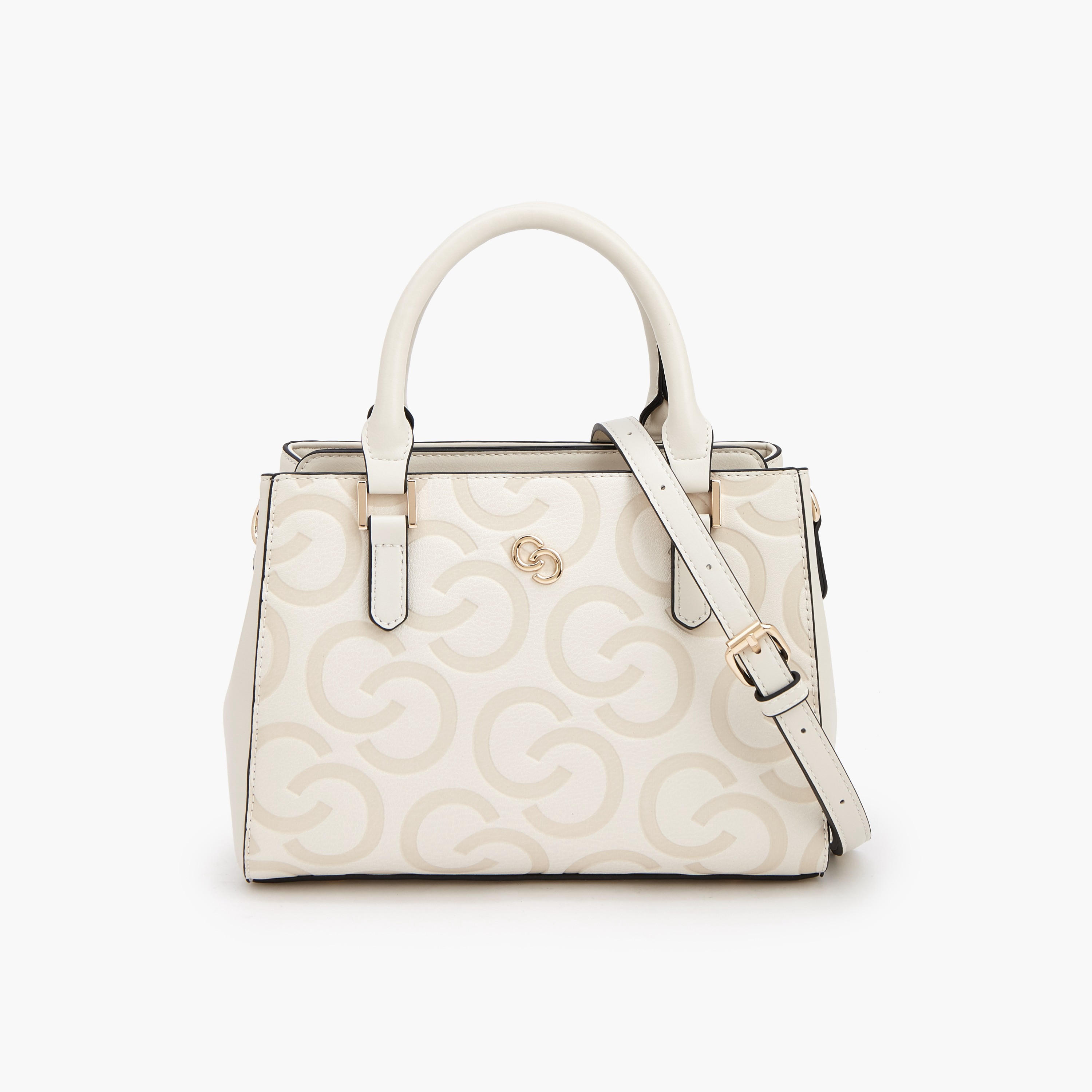 Celeste Monogram Debossed Tote Bag with Adjustable Strap-women-bagsandwallets-handbags-image-1
