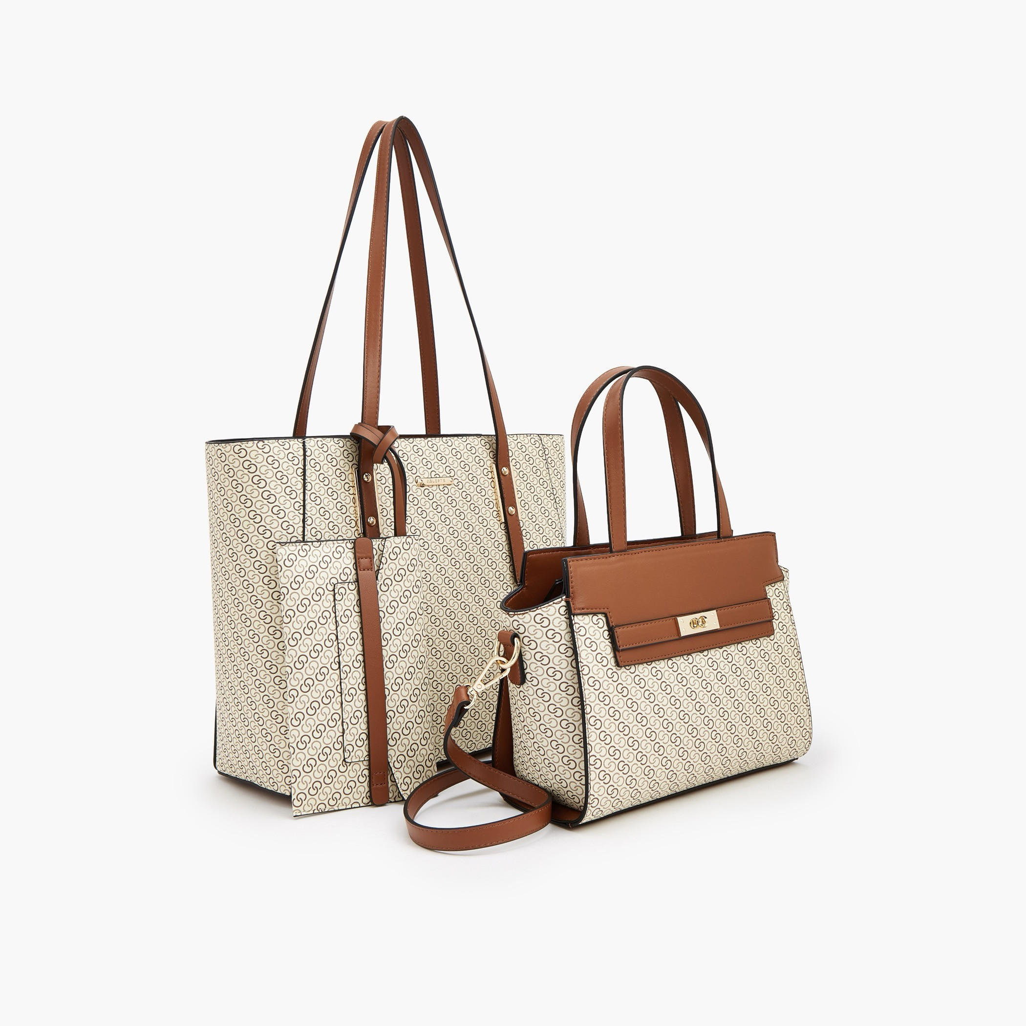Celeste Monogram Print Tote Bag with Shoulder Bag and Pouch-women-bagsandwallets-handbags-image-6