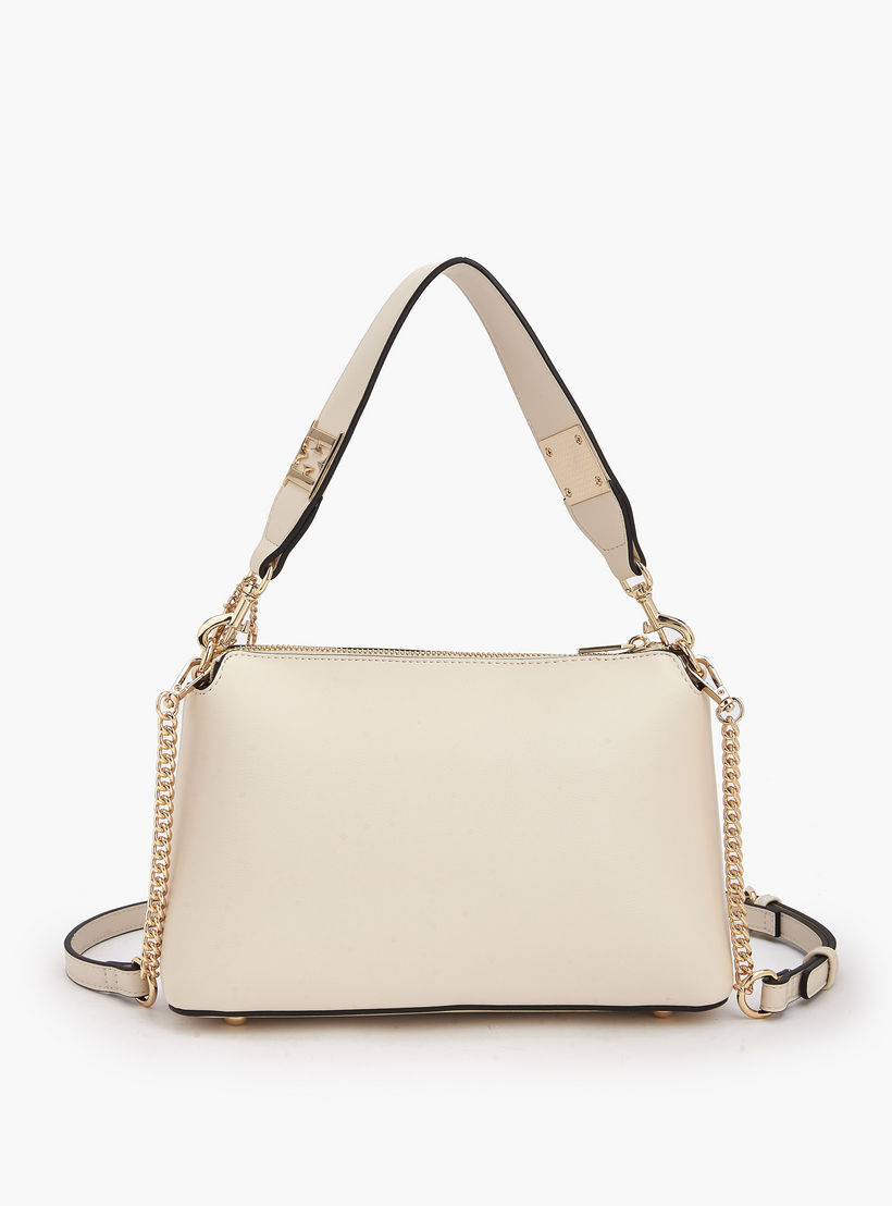 Elle Laser Cut Textured Shoulder Bag with Detachable Strap-women-bagsandwallets-handbags-image-6