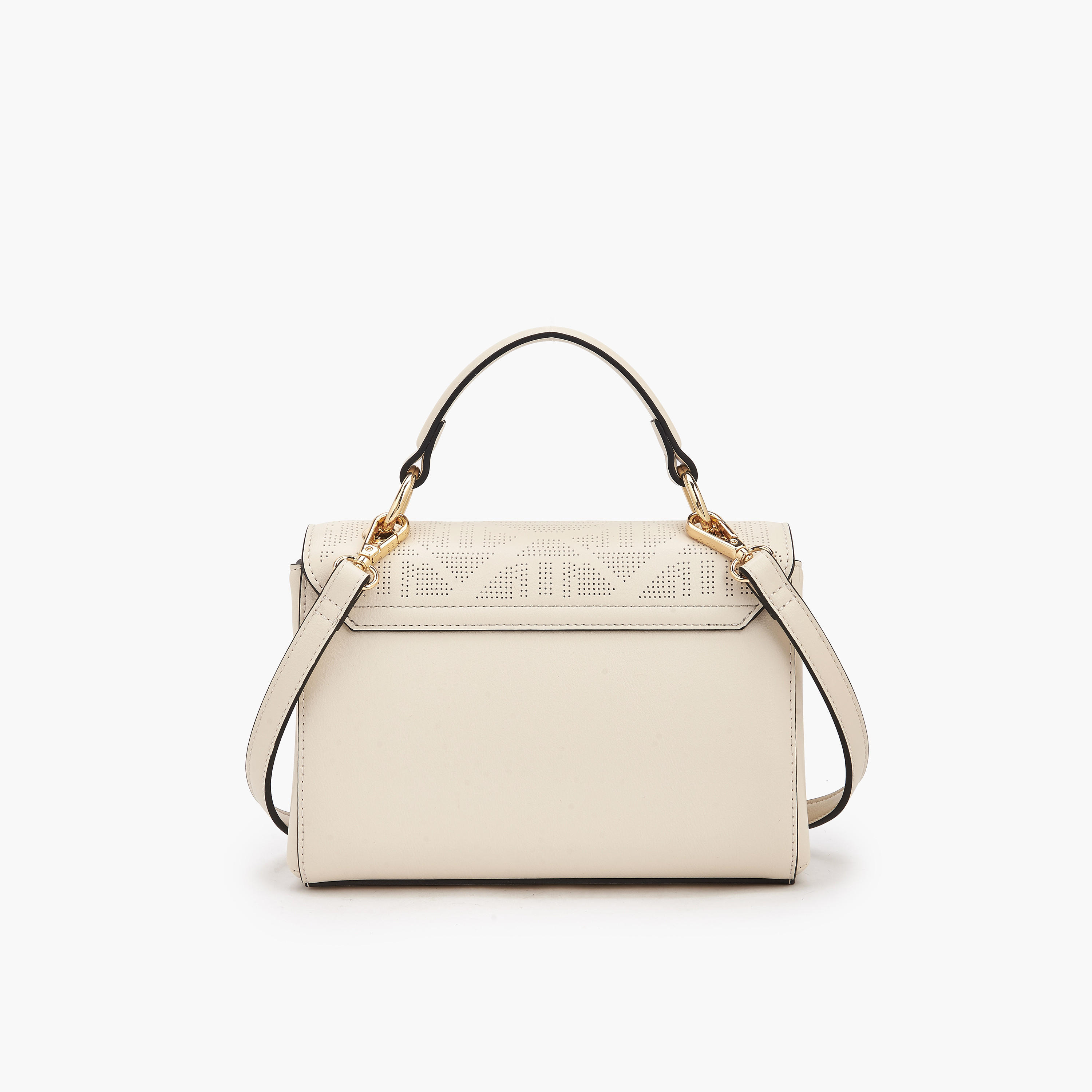 Elle Laser Cut Textured Satchel Bag with Detachable Strap-women-bagsandwallets-handbags-image-5