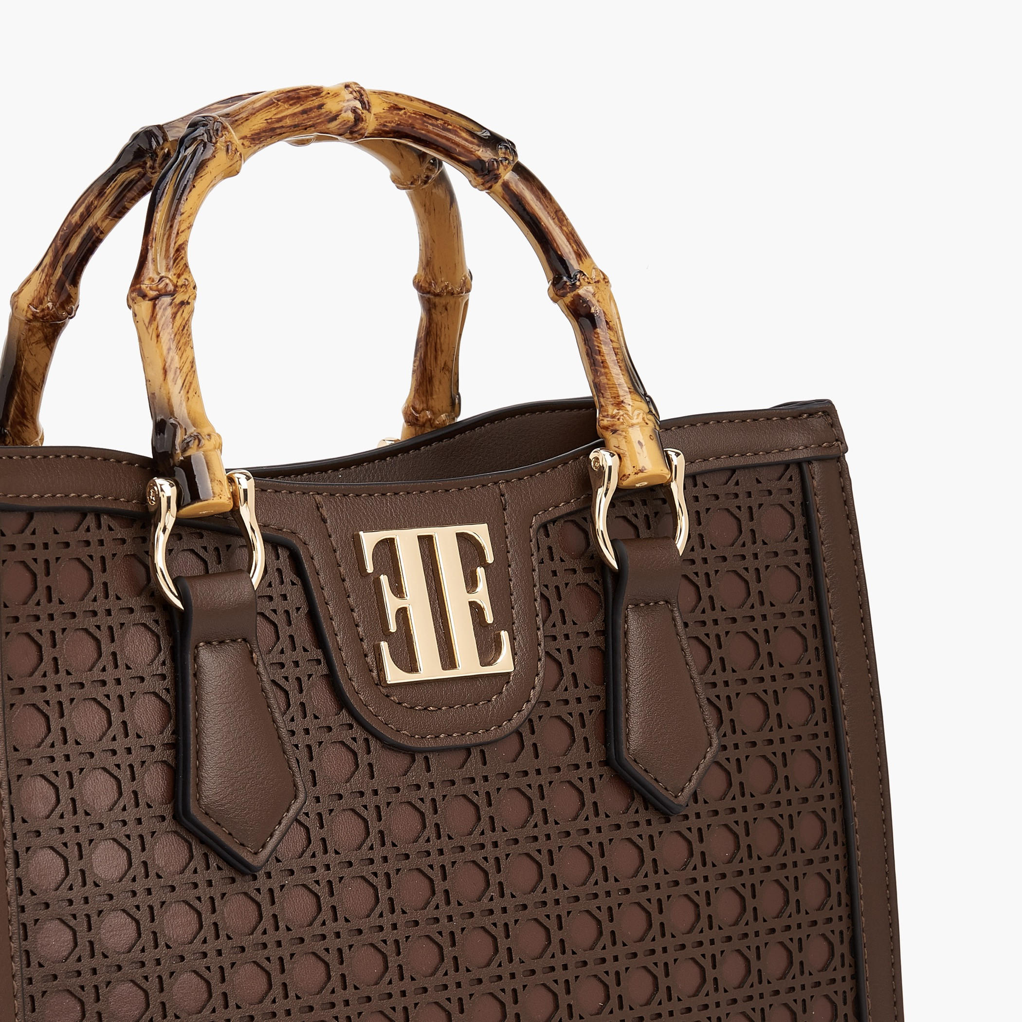 Elle Perforated Tote Bag with Double Handle-women-bagsandwallets-handbags-image-5