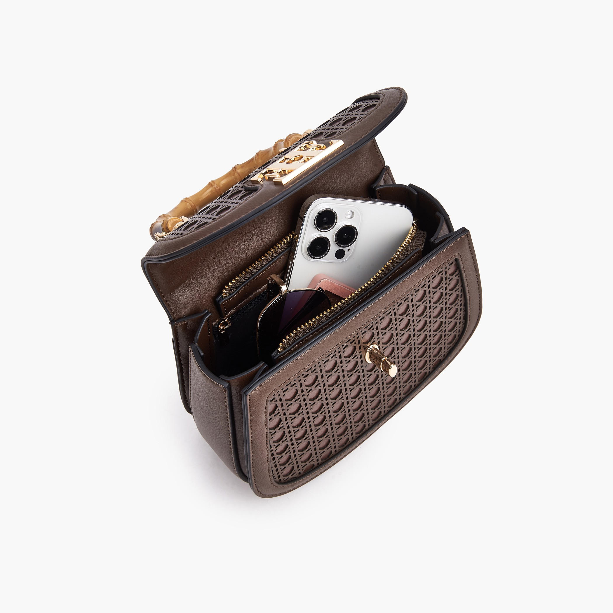 شنطة كروس بودي بارزة الملمس بحزام قابل للفصل من إيل-women-bagsandwallets-handbags-image-7