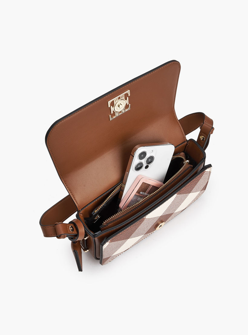 شنطة كتف كاروهات بطية إغلاق من إيل-women-bagsandwallets-handbags-image-1