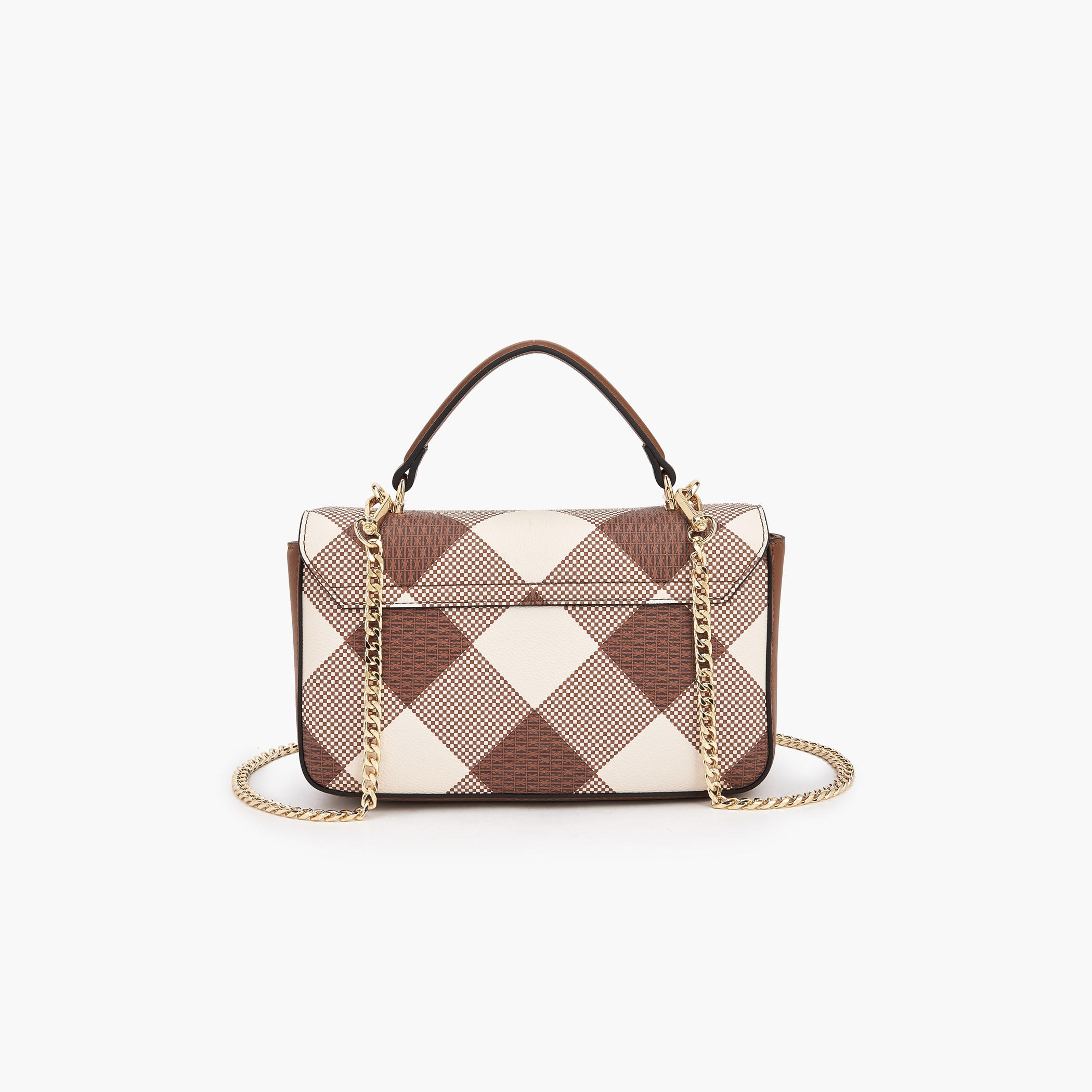 Elle Monogram Print Satchel Bag with Chain Strap-women-bagsandwallets-handbags-image-5