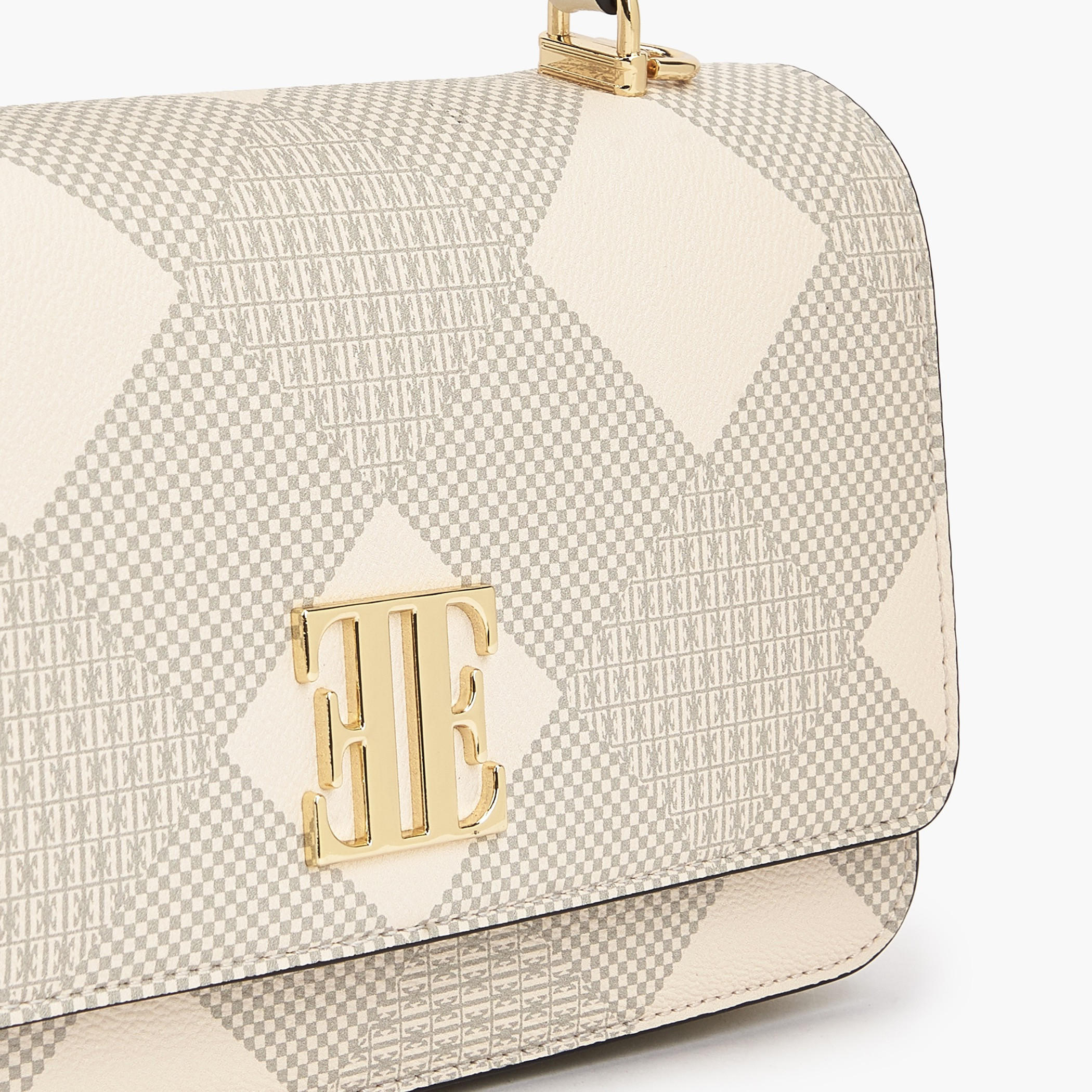 Elle Monogram Print Satchel Bag with Chain Strap-women-bagsandwallets-handbags-image-4