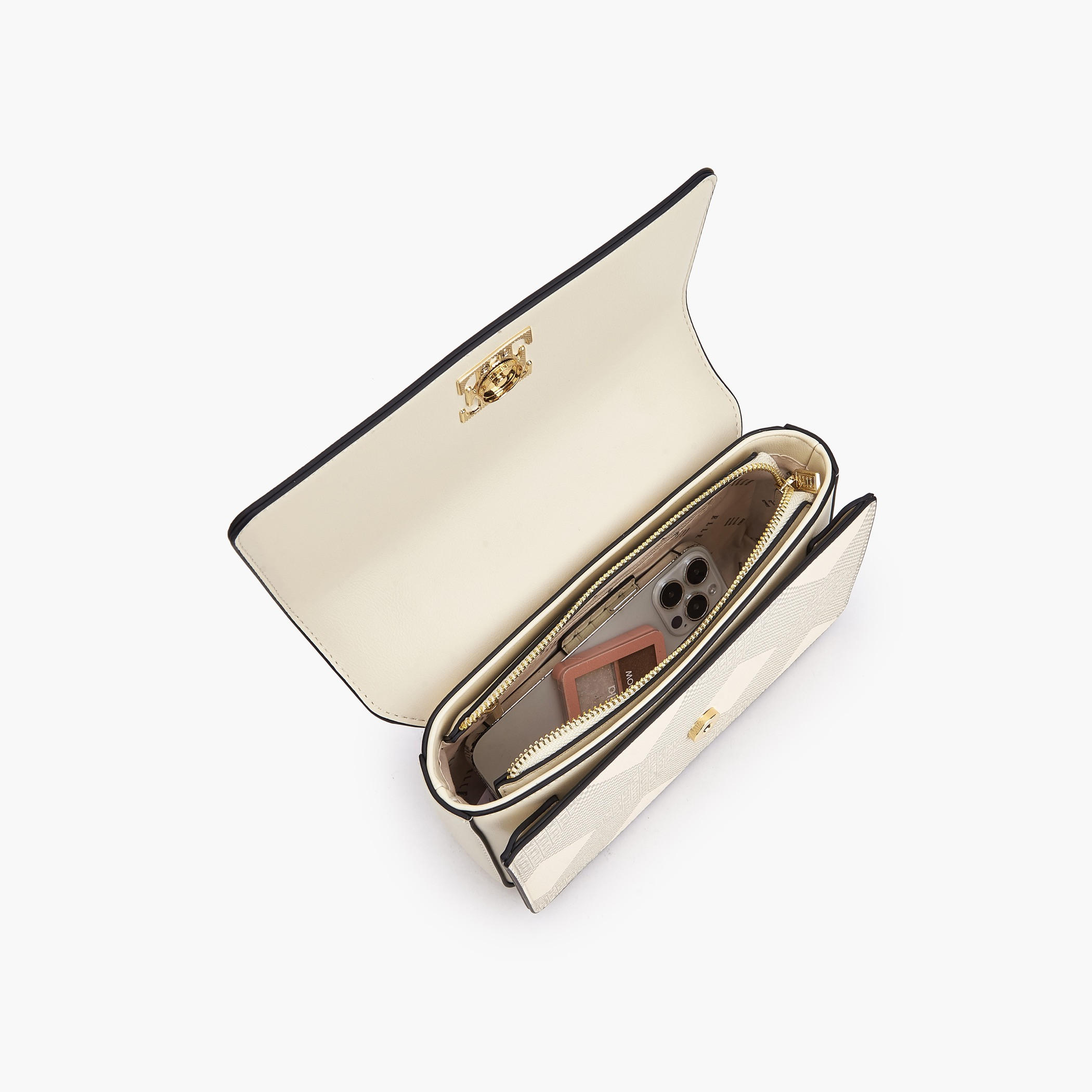 Elle Monogram Print Satchel Bag with Chain Strap-women-bagsandwallets-handbags-image-7
