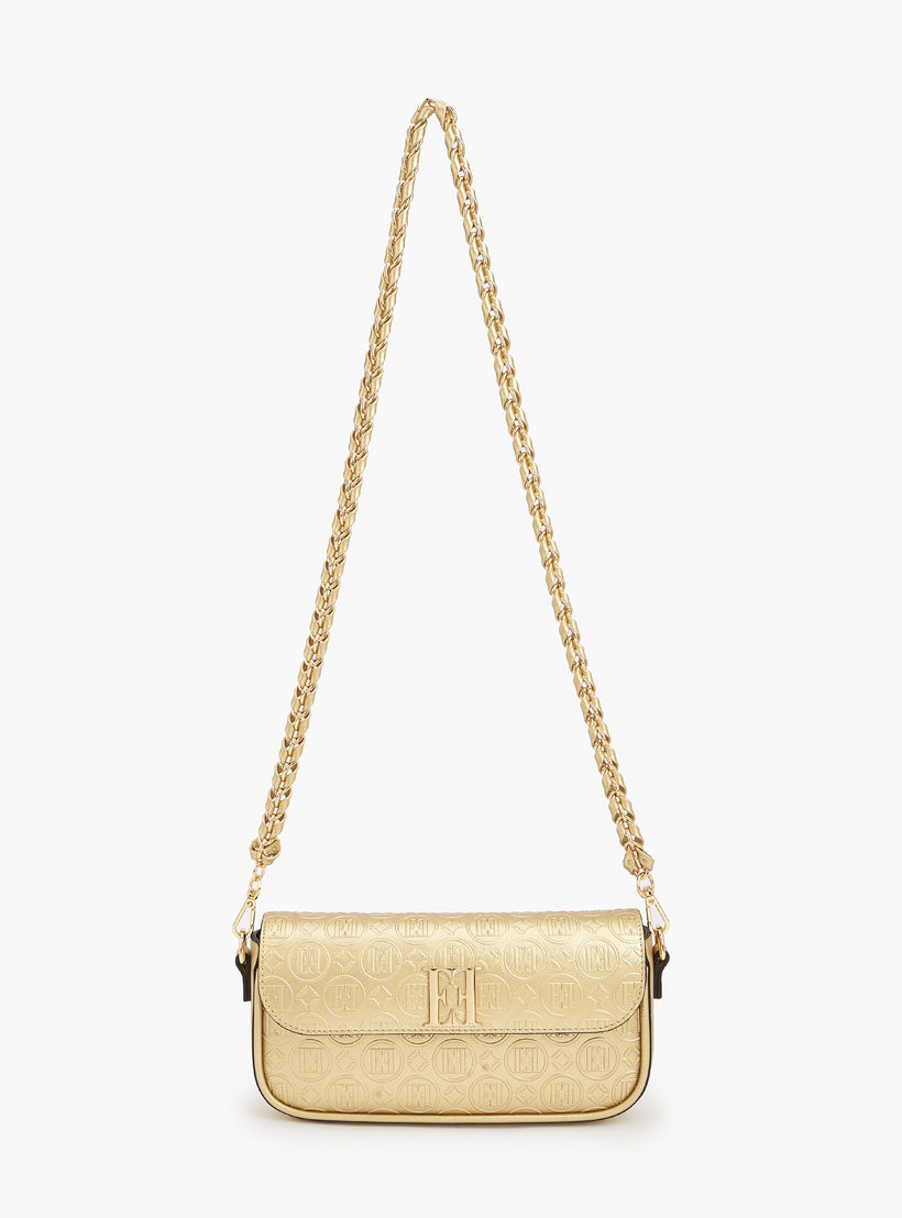 Elle Monogram Debossed Crossbody Bag with Chain Strap-women-bagsandwallets-handbags-image-3