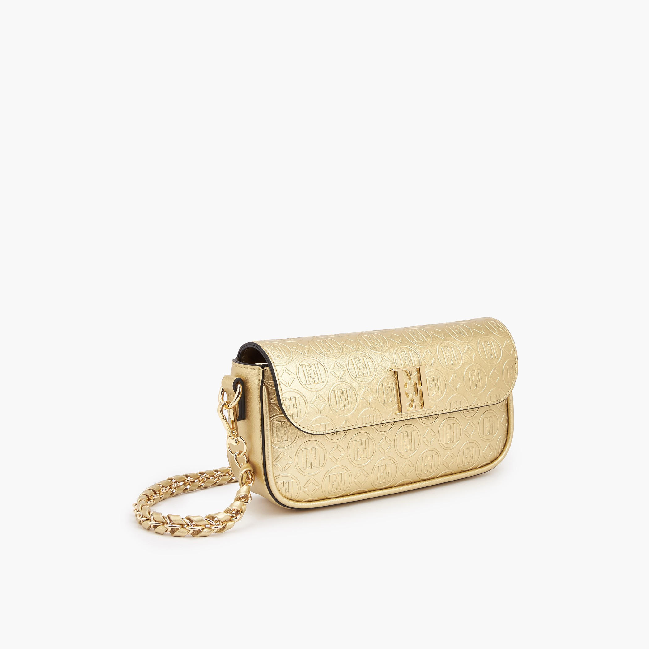 Elle Monogram Debossed Crossbody Bag with Chain Strap-women-bagsandwallets-handbags-image-4