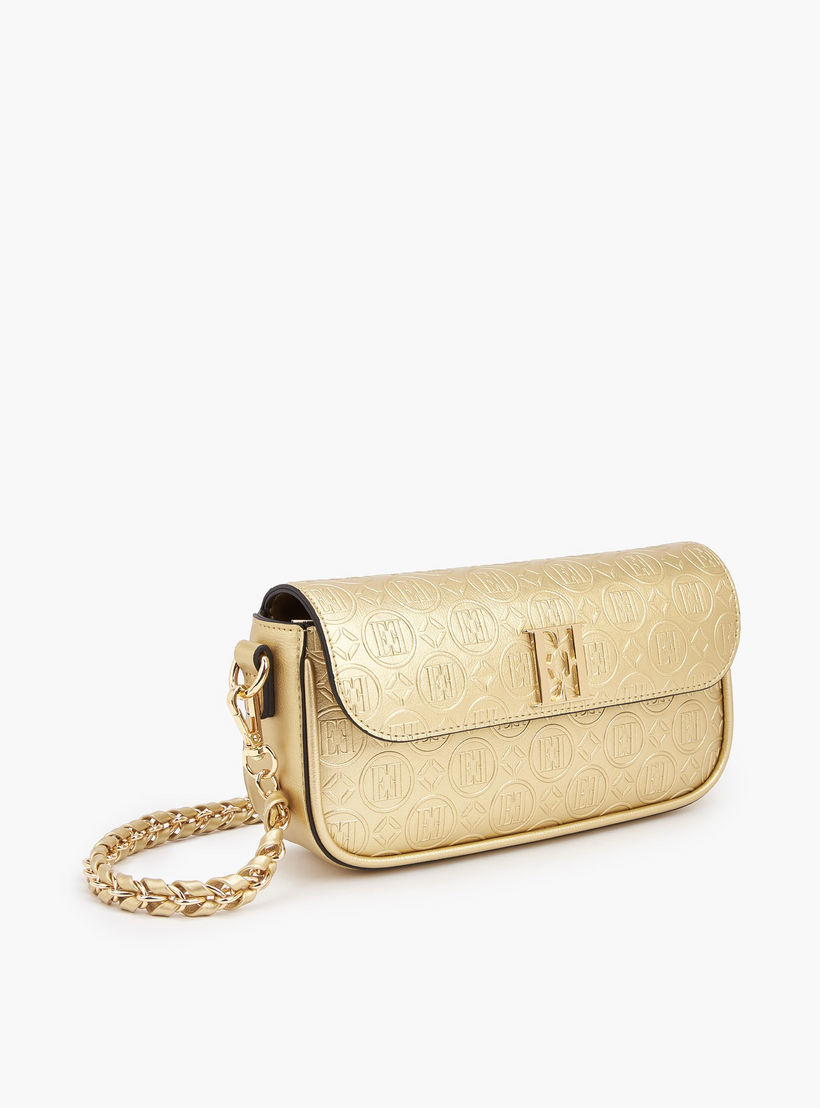 Elle Monogram Debossed Crossbody Bag with Chain Strap-women-bagsandwallets-handbags-image-4