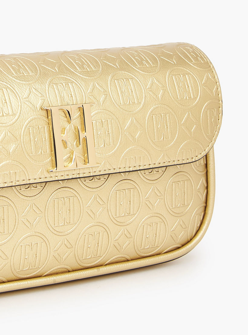Elle Monogram Debossed Crossbody Bag with Chain Strap-women-bagsandwallets-handbags-image-5