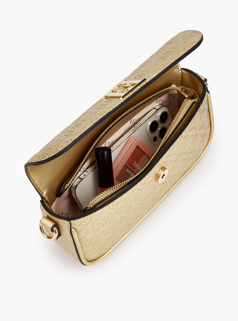 Elle Monogram Debossed Crossbody Bag with Chain Strap-women-bagsandwallets-handbags-image-8