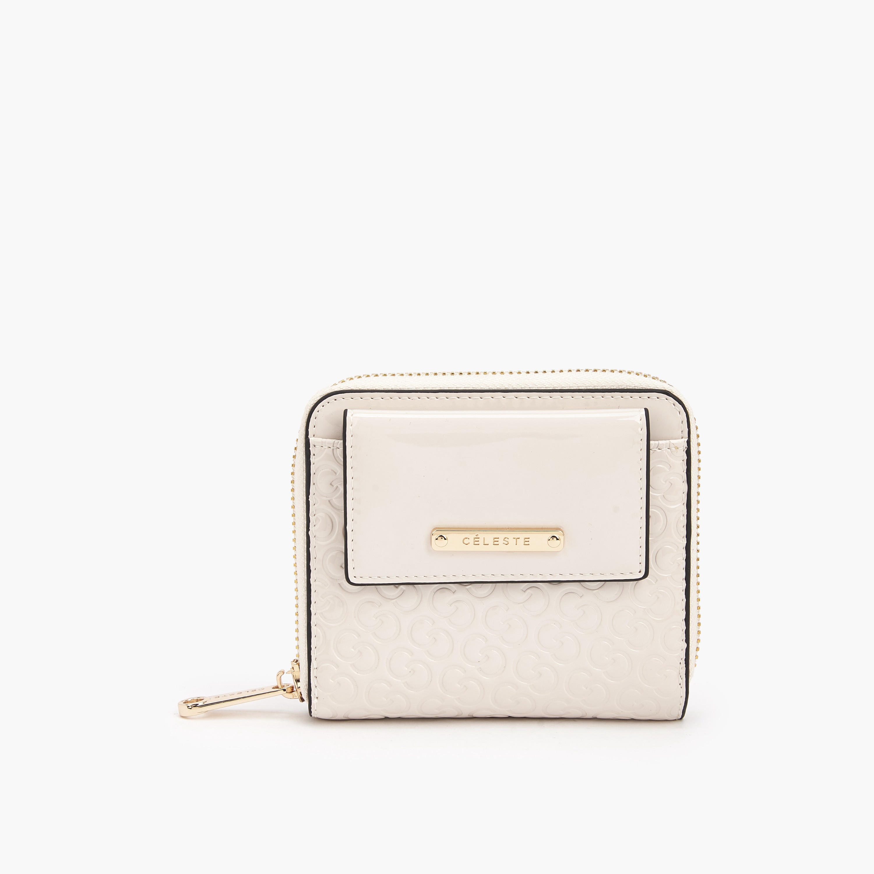 Celeste Monogram Embossed Wallet with Zip Closure-women-bagsandwallets-wallets-image-1