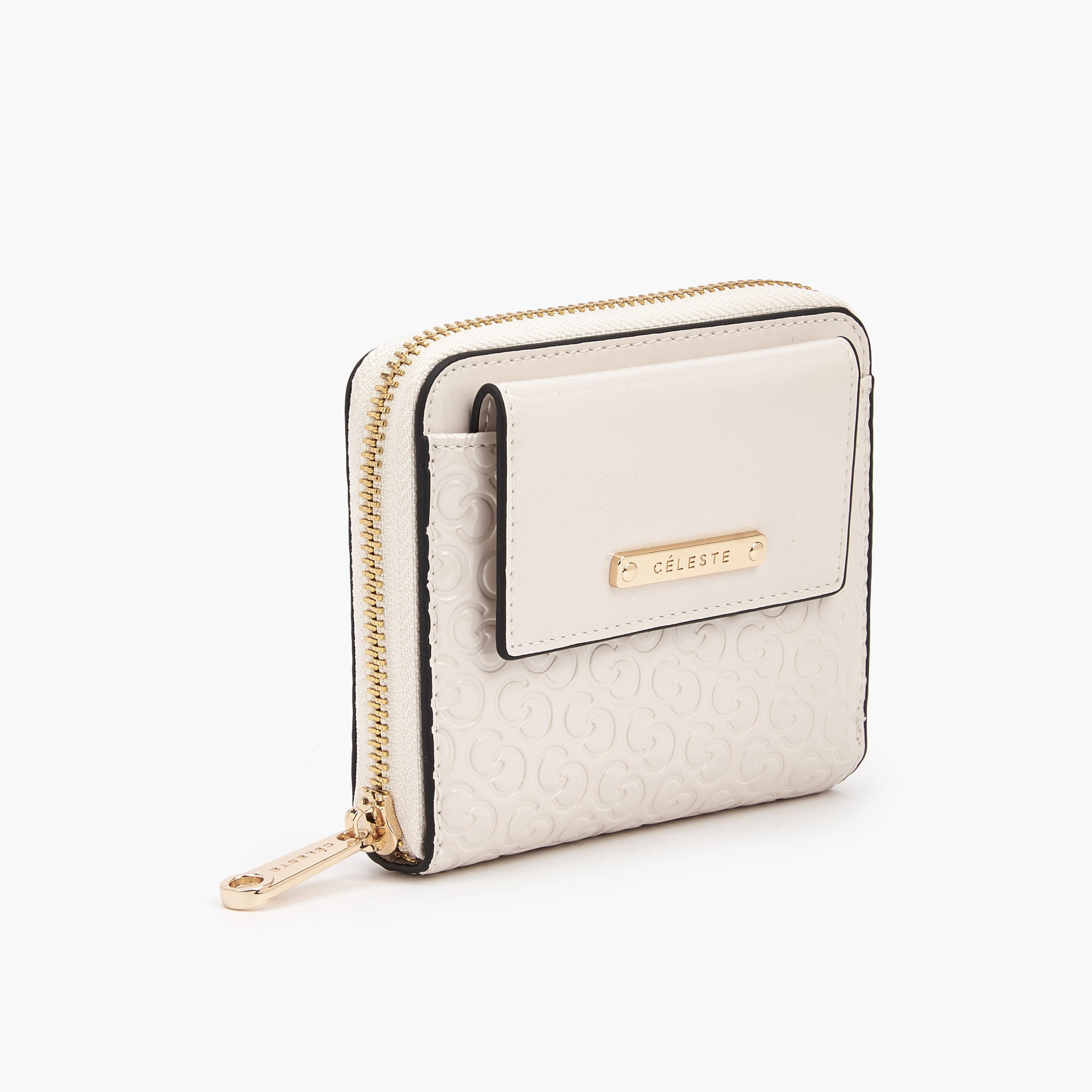 Celeste Monogram Embossed Wallet with Zip Closure-women-bagsandwallets-wallets-image-2