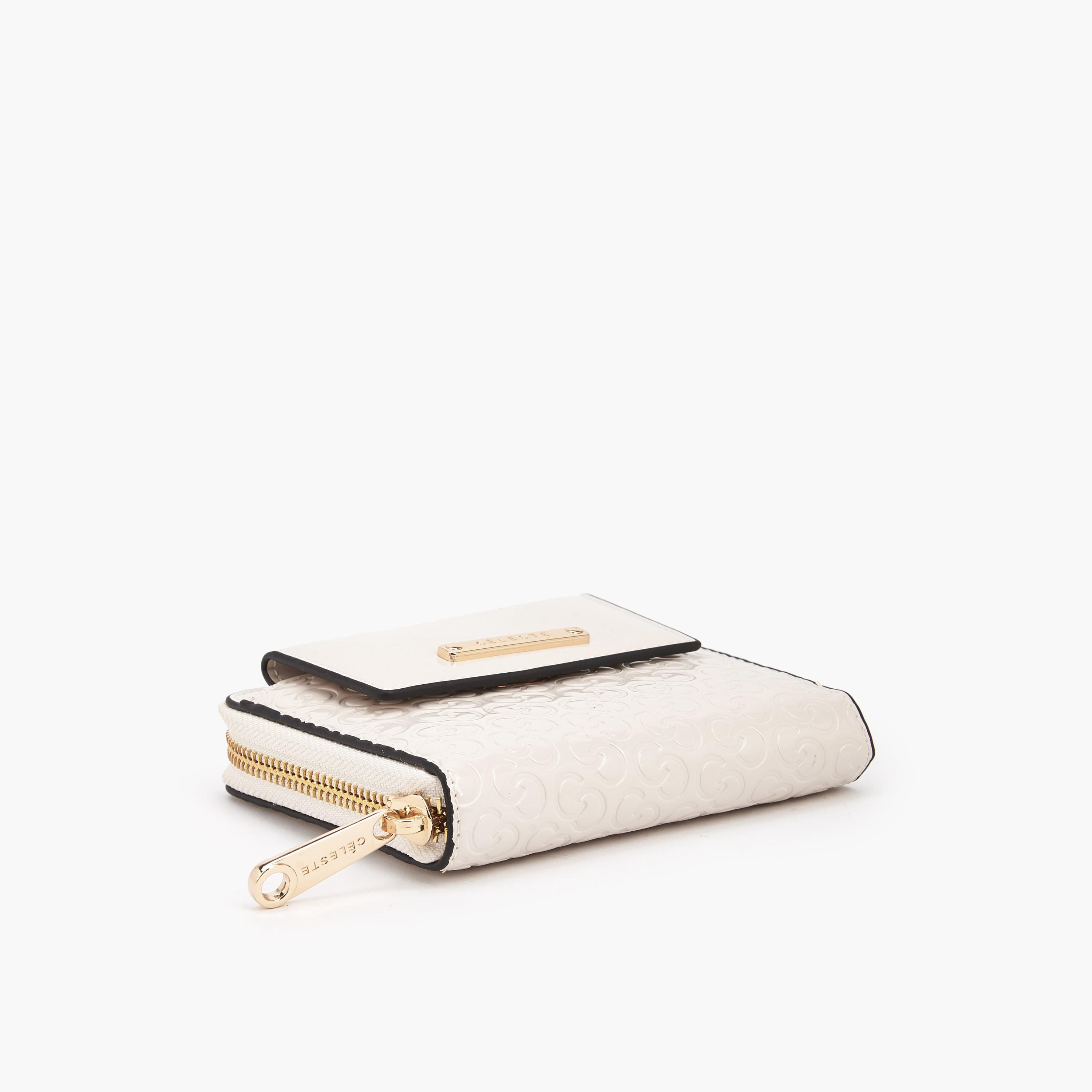 Celeste Monogram Embossed Wallet with Zip Closure-women-bagsandwallets-wallets-image-5