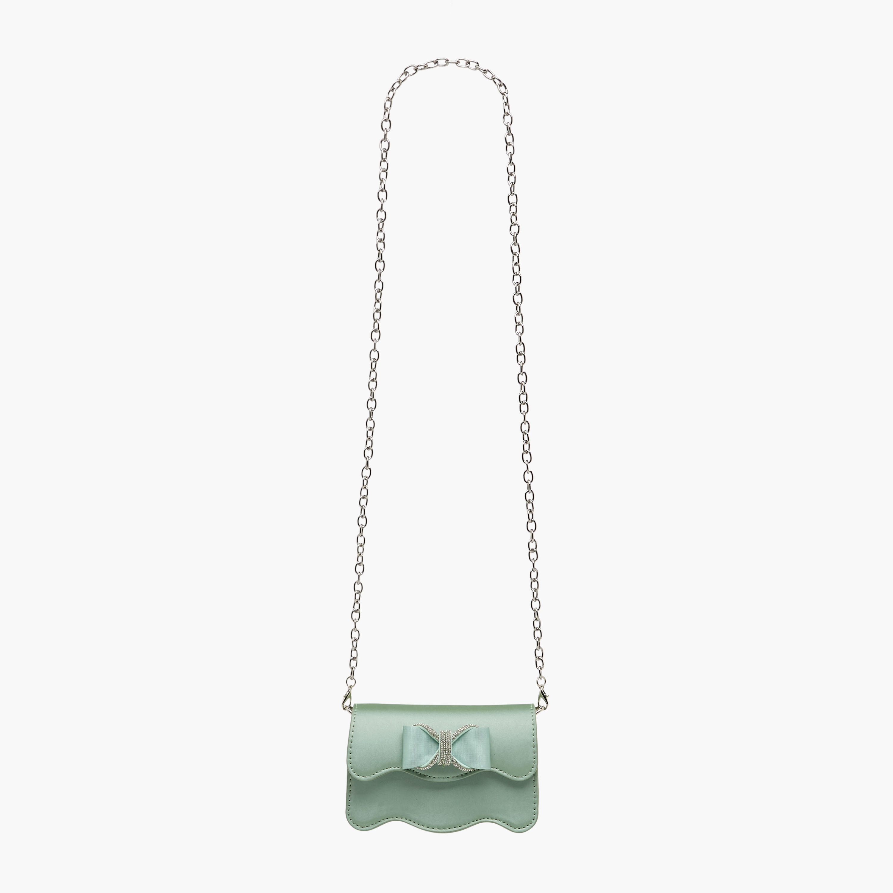 Celeste Scalloped Bow Embellished Crossbody Bag with Chain Strap-girls-accessories-bags-image-3