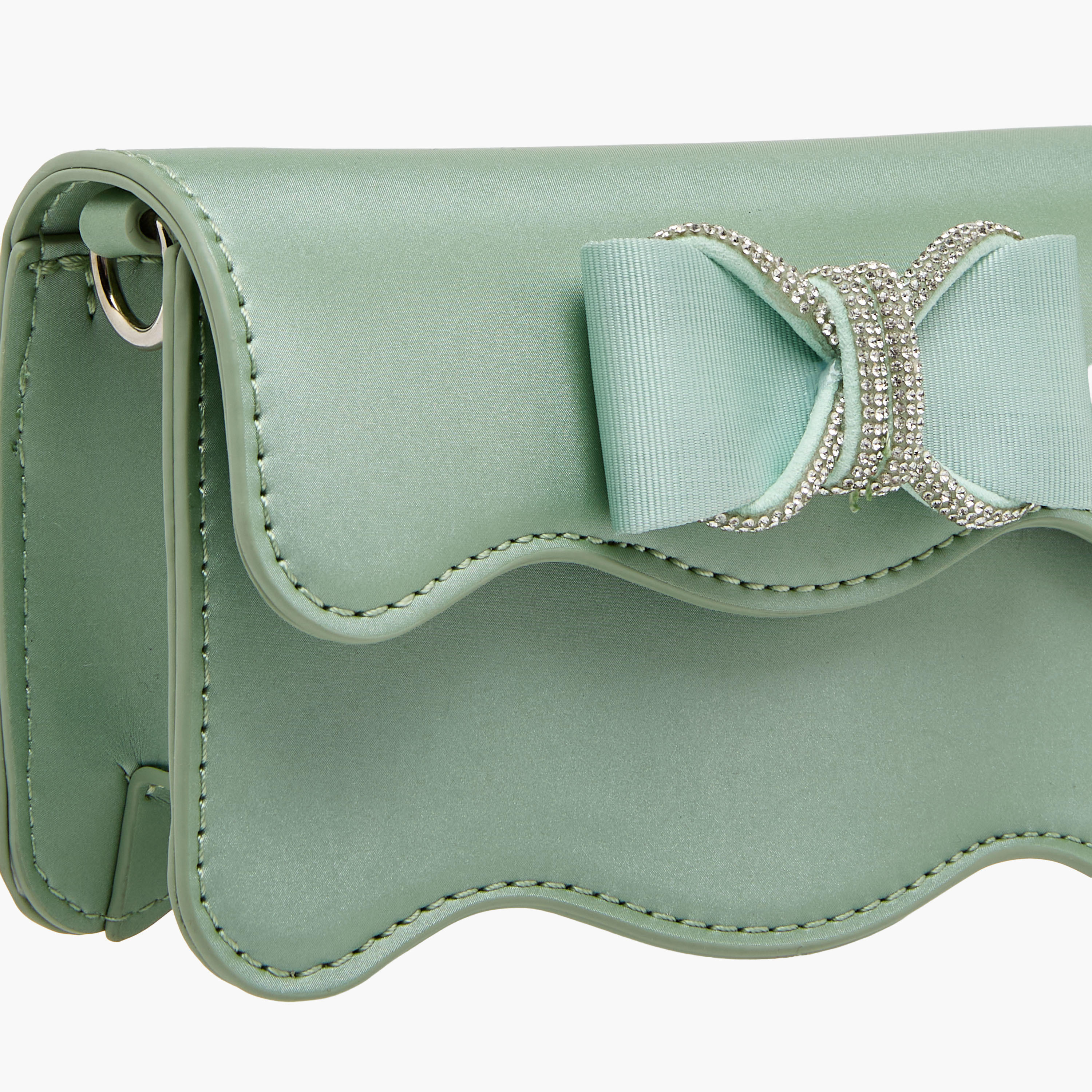 Celeste Scalloped Bow Embellished Crossbody Bag with Chain Strap-girls-accessories-bags-image-5