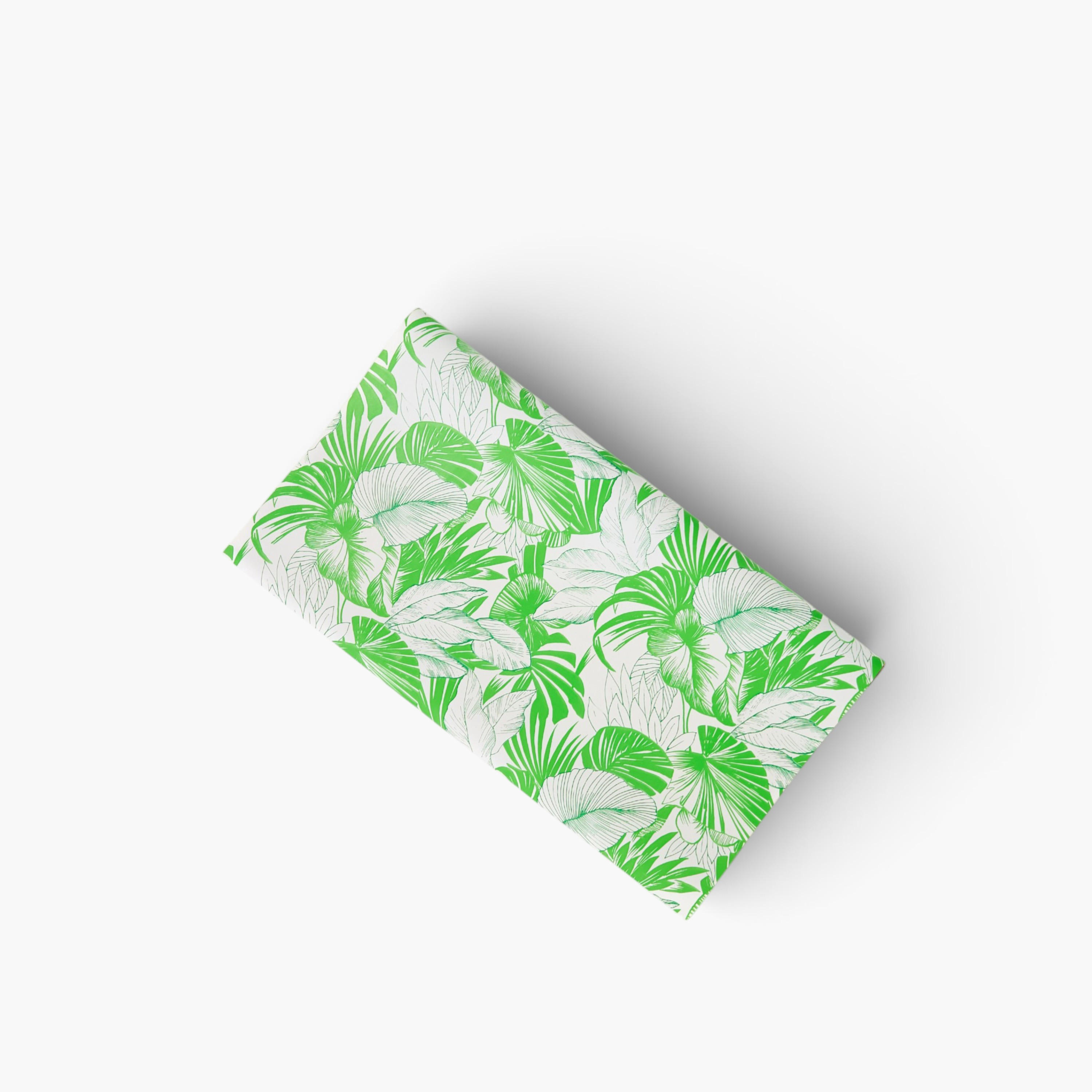 Findz Leaf Print Paper Gift Wrap - 70x200 cms-household-decor-decorativeobjectsandsculptures-image-2