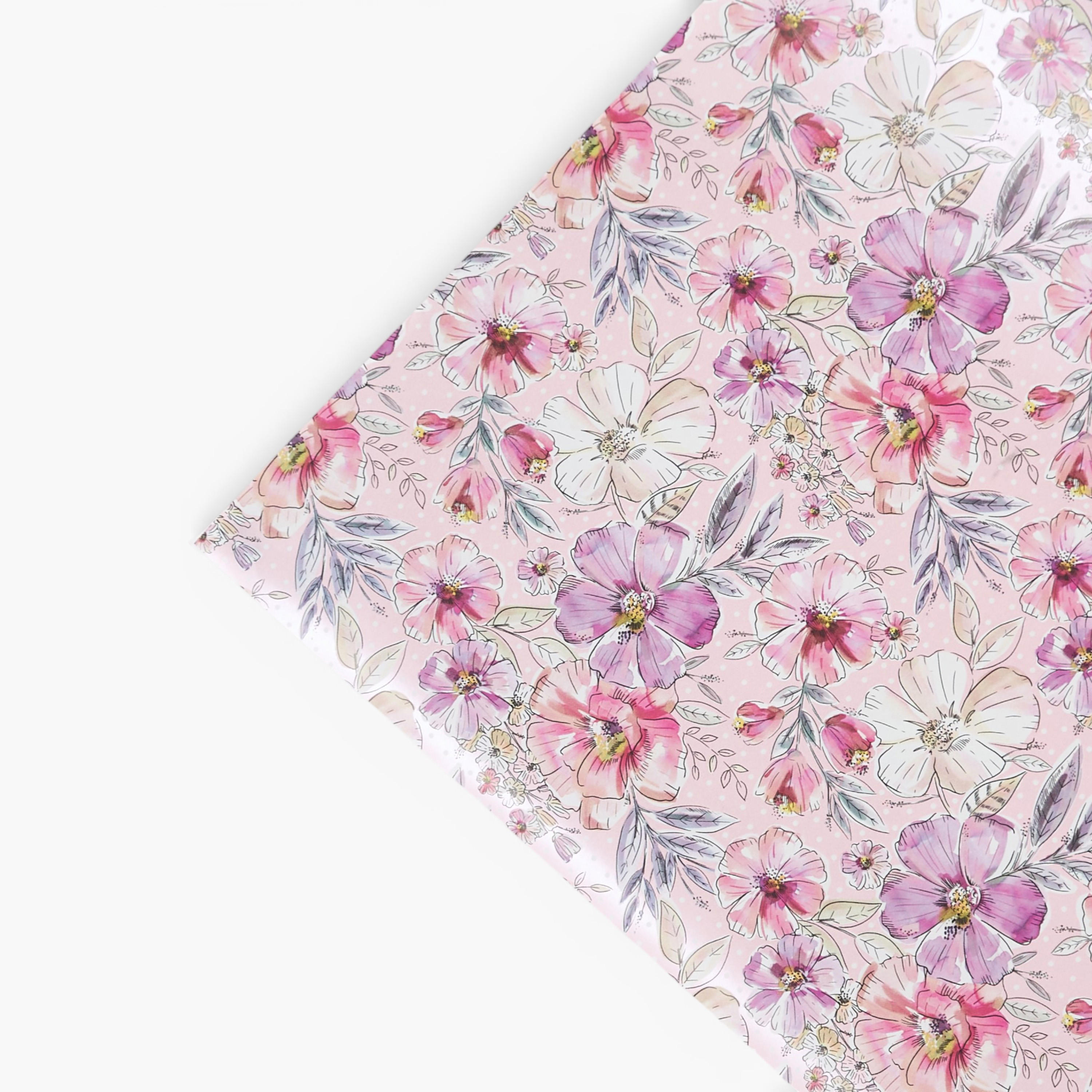 Findz Floral Print Paper Gift Wrap - 70x200 cms-household-decor-decorativeobjectsandsculptures-image-3